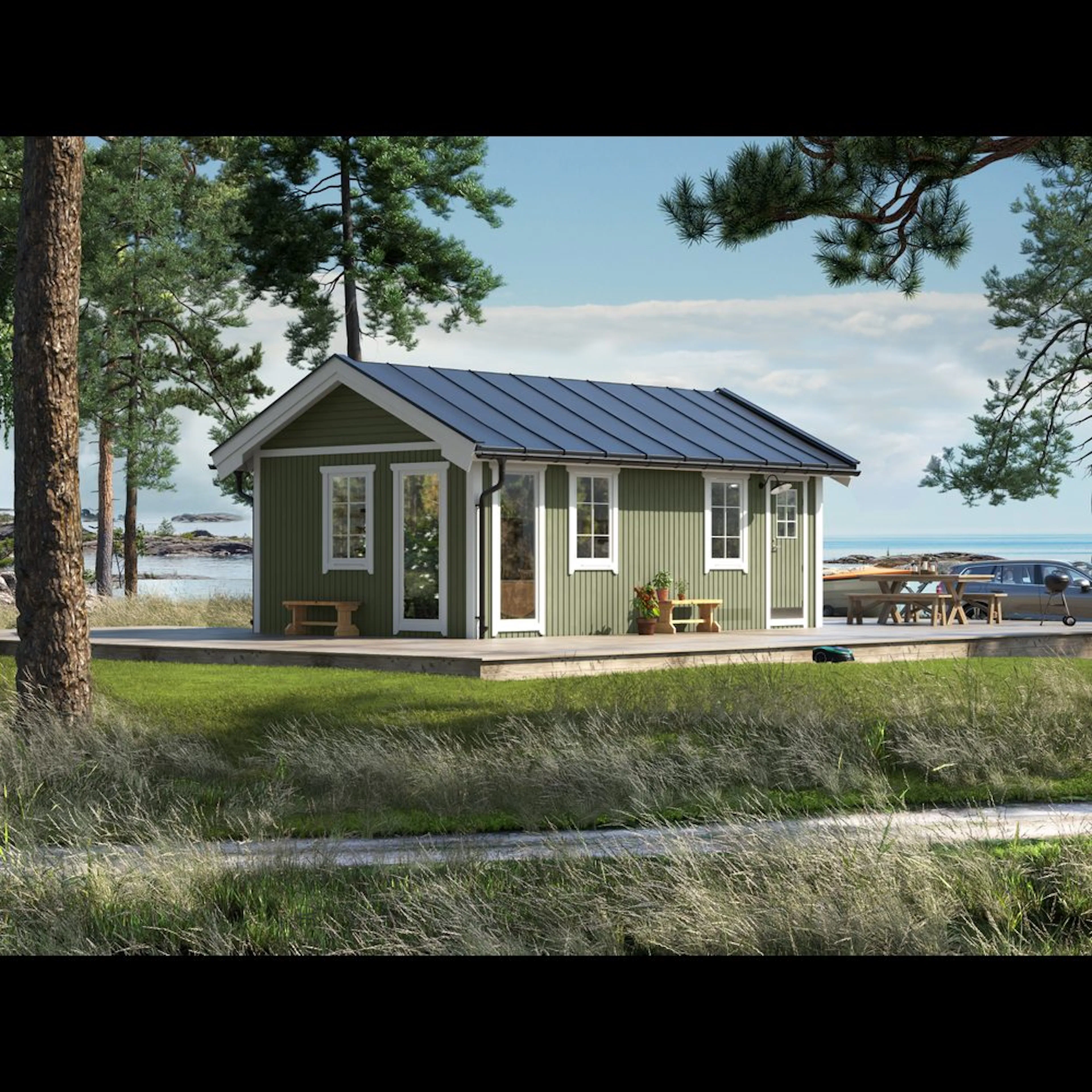 Attefallare Trähuset Wilma 30 kvm