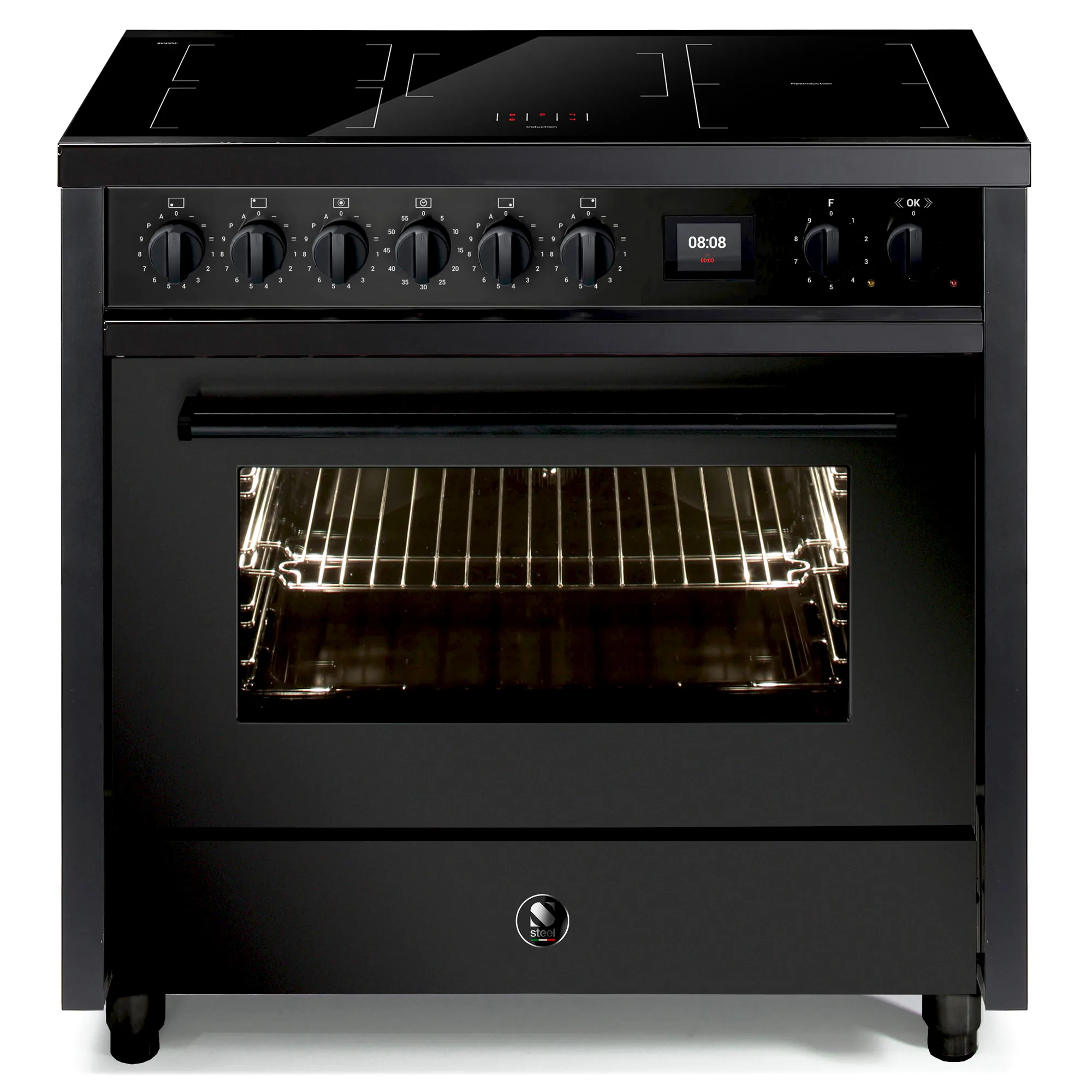 Induktionsspis Steel Enfasi 90 cm (1 ugn)