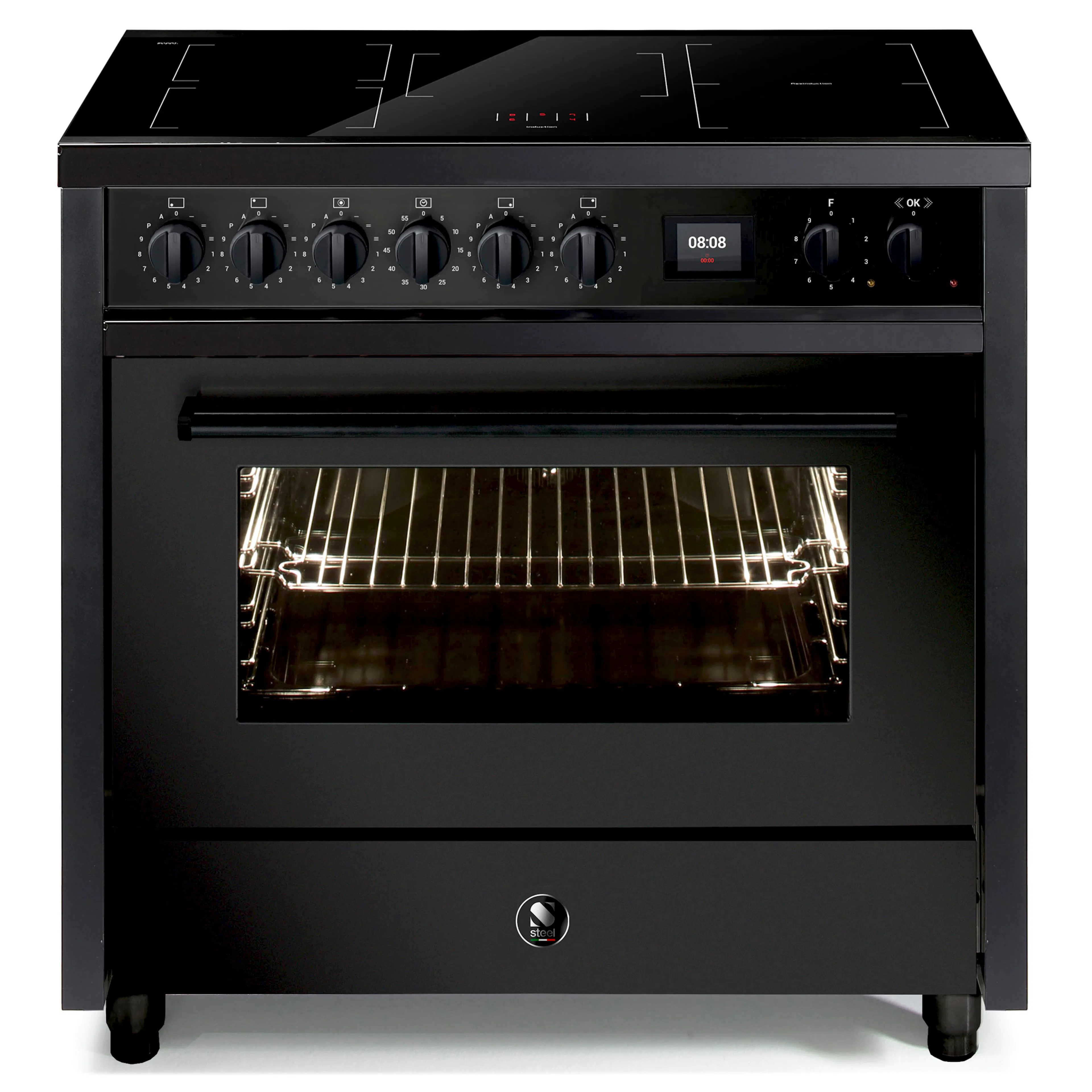 Induktionsspis Steel Enfasi 90 cm (1 ugn)