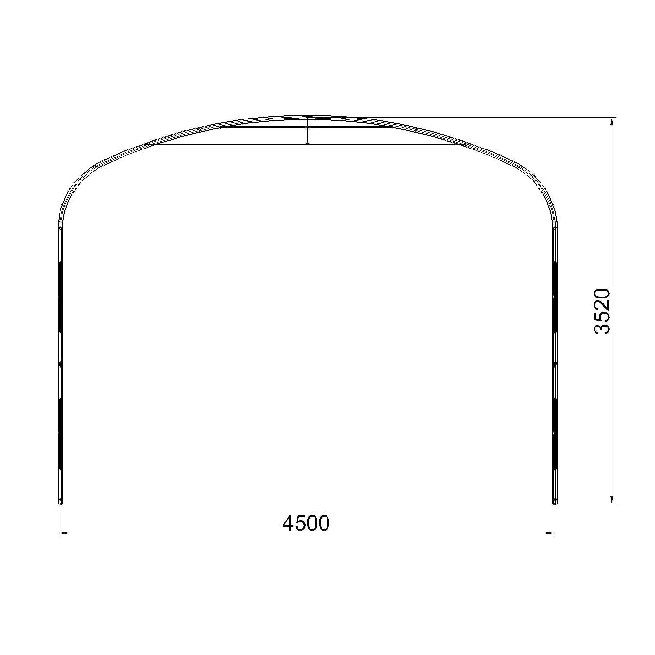 Garagetält Prohall G500 4,5x13 m Grå