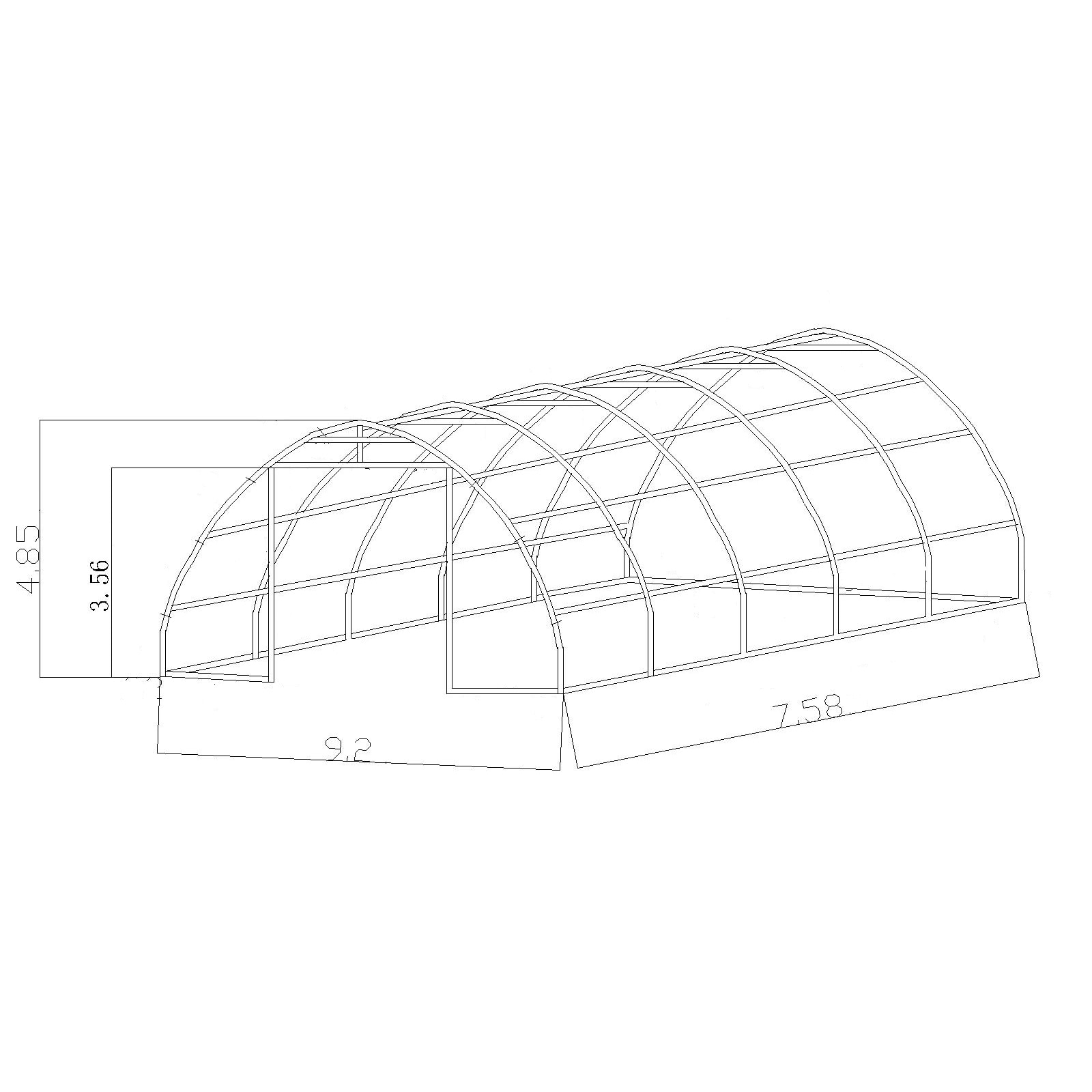 Garagetält Ranch G900 9,2x7,5x4,85 m