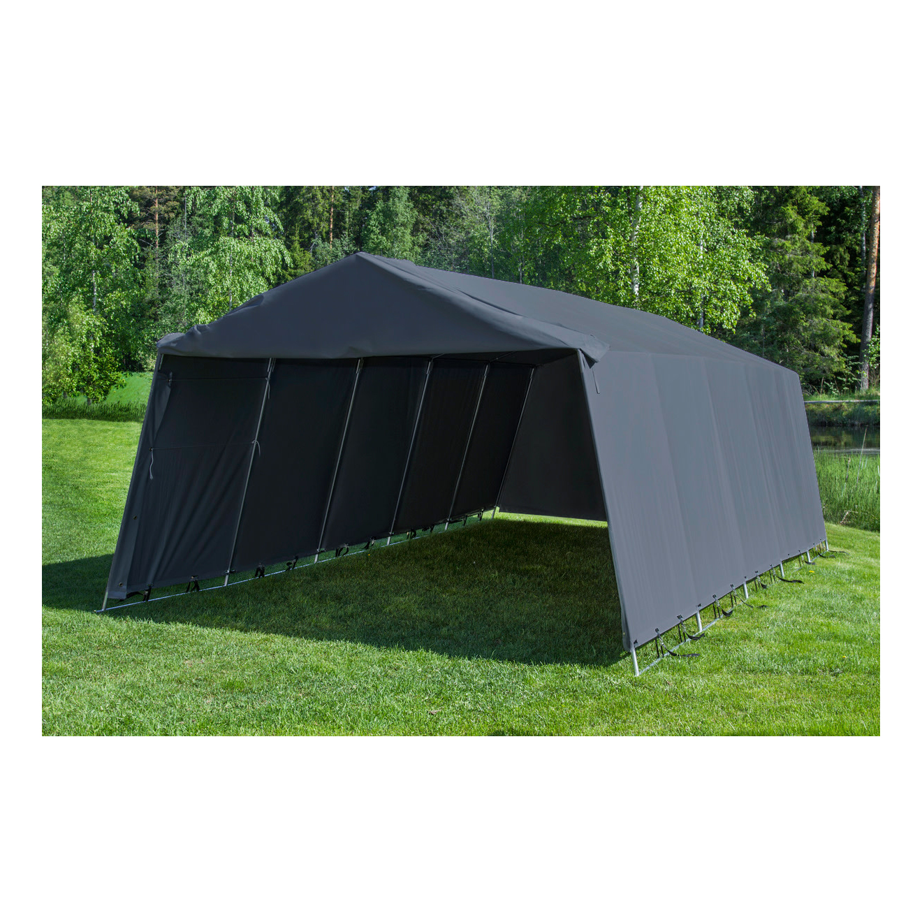 Garagetält Prohall G500 3,2x6x2,2 m Grå