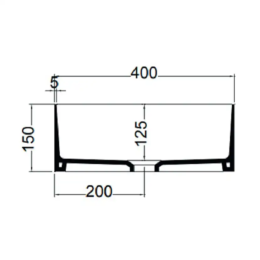 Tvättställ Lavabo Mate Slim 400 mm