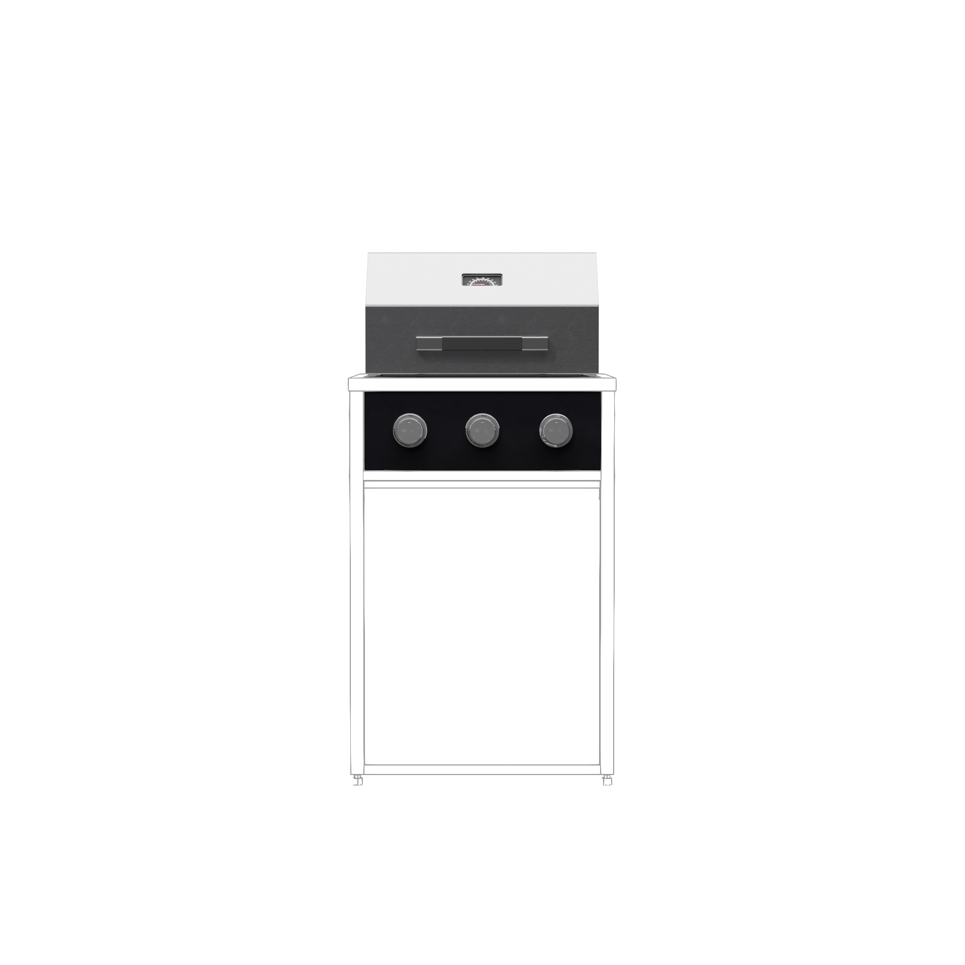 Gasolgrill Skotte Kitchen Rostfri 3 Brännare Till Utekök