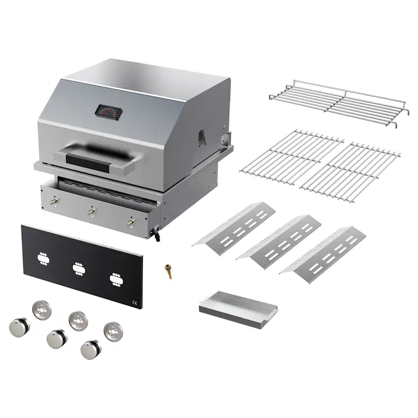 Gasolgrill Skotte Kitchen Rostfri 3 Brännare Till Utekök