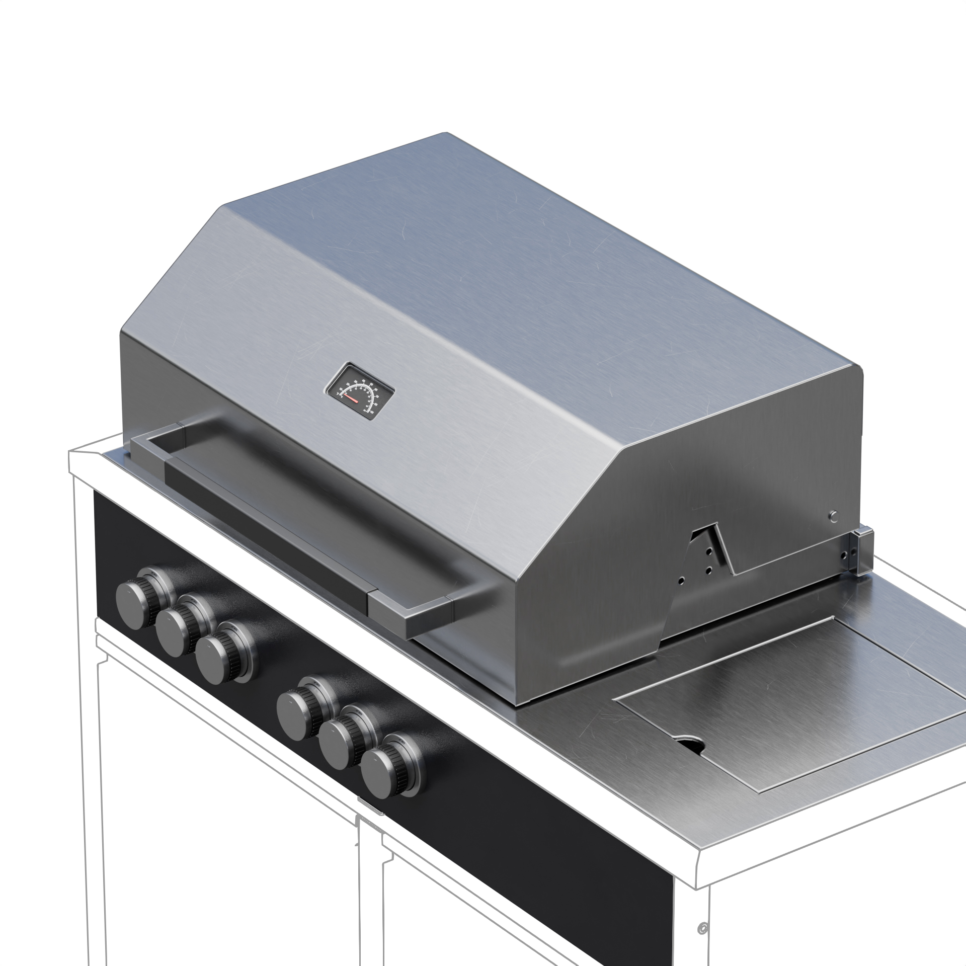 Gasolgrill Skotte Kitchen Rostfri 4 Brännare Till Utekök