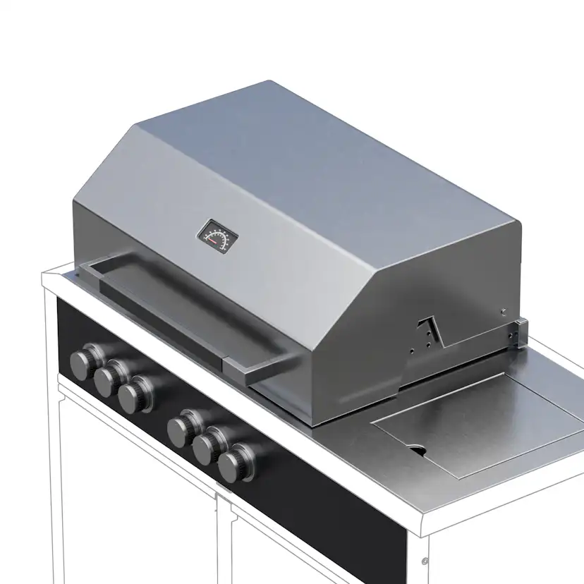 Gasolgrill Skotte Kitchen Rostfri 4 Brännare Till Utekök