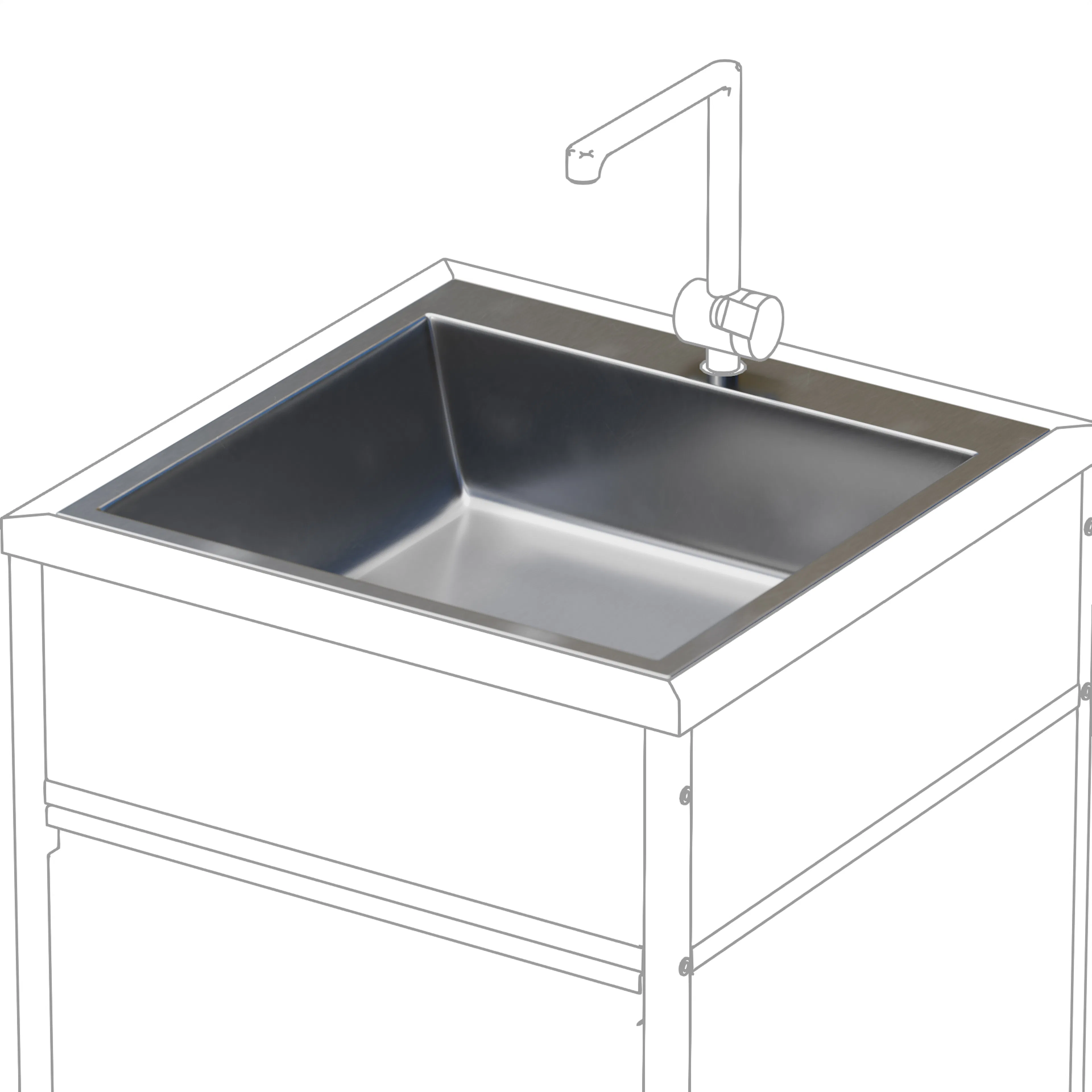 Diskho Skotte Kitchen 552  Rostfri Till Utekök