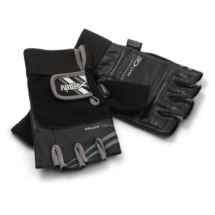 Fitnesshandske Briv Herr Svart/Grå Strl L