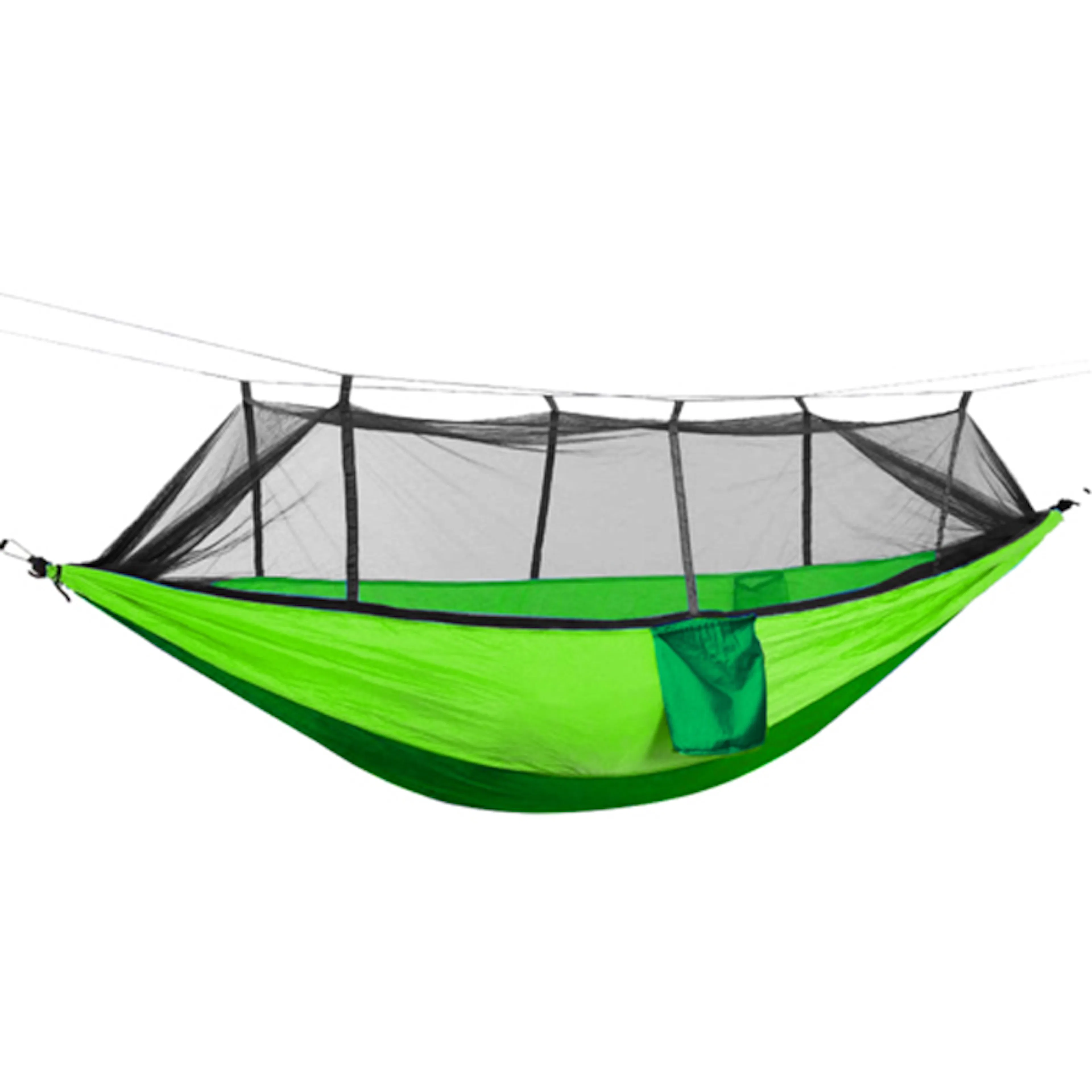 Hängmatta Briv Parachute Style Med Myggnät 260x140 cm Ljusgrön