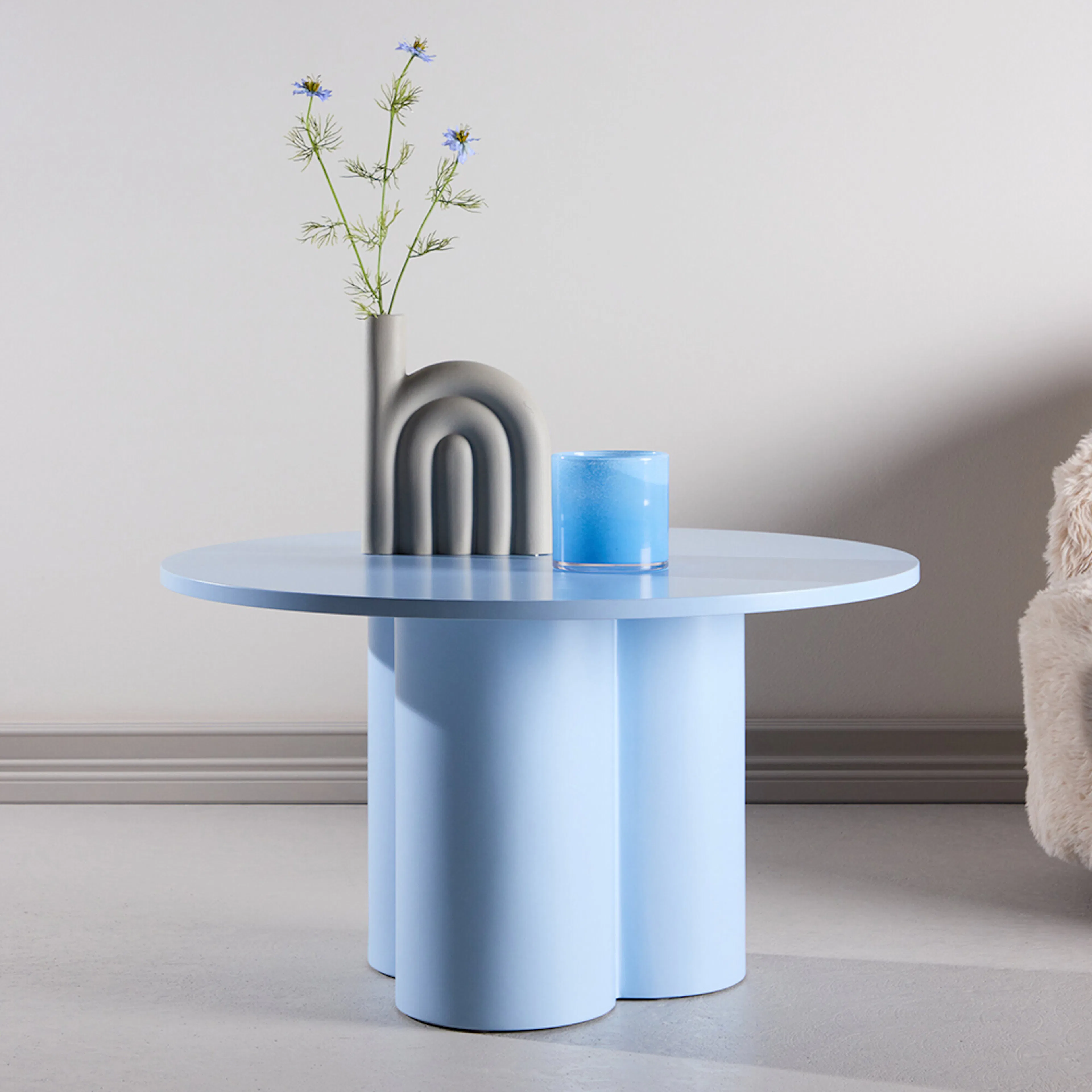 Soffbord Venture Home Olivia Ø80 cm Blå