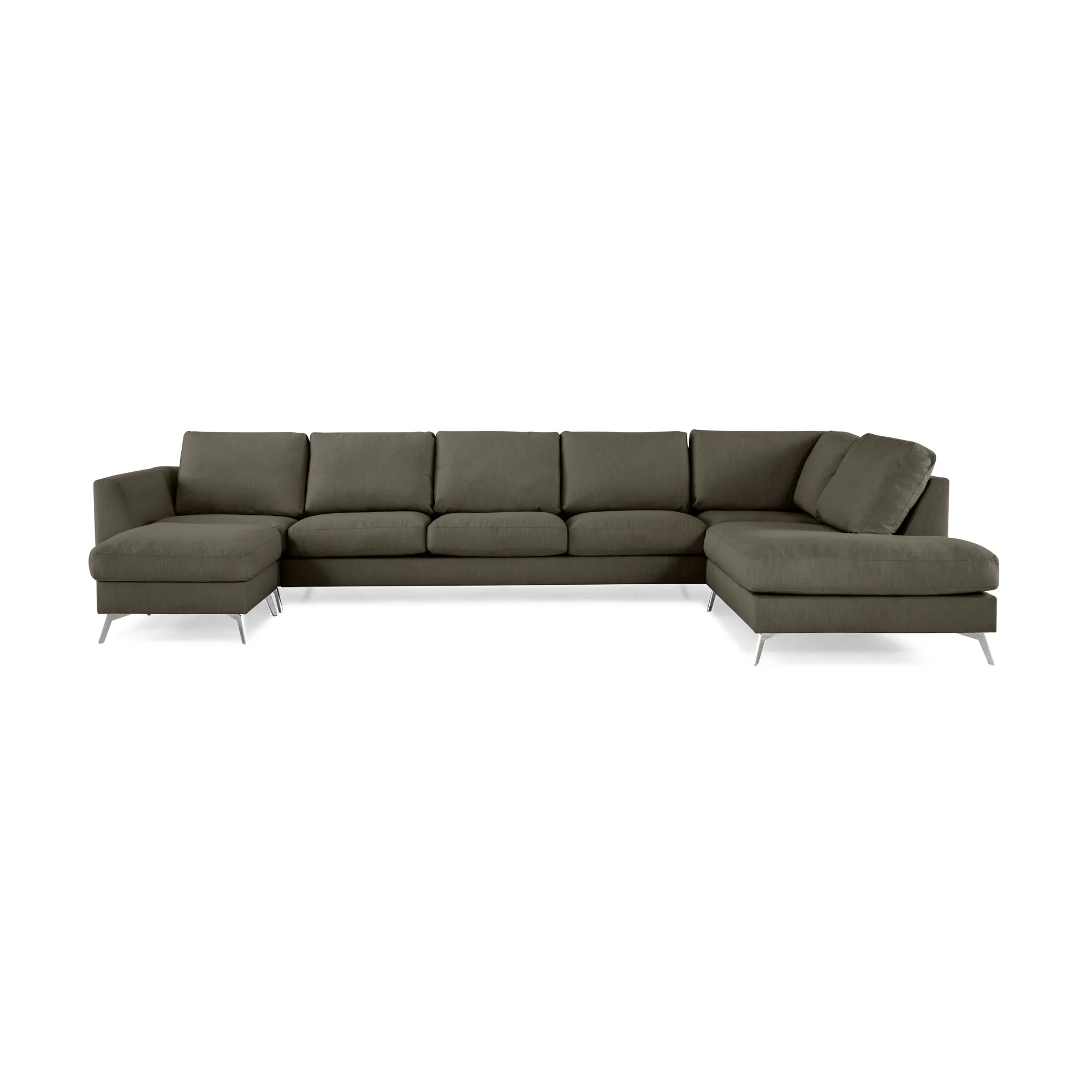 6-sitssoffa Scandinavian Choice Ocean Lyx U-formad med Schäslong 395 cm inkl Fotpall
