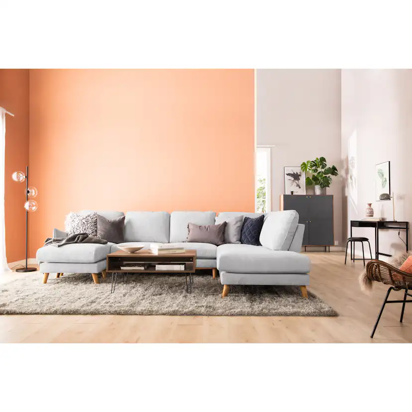 6-sitssoffa Scandi Days Trend Lyx Rak U-formad med Divan och Schäslong 310 cm