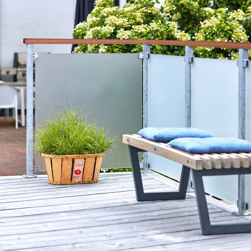 Räcke PLUS Höger 45 gr 6x3,6x197 cm