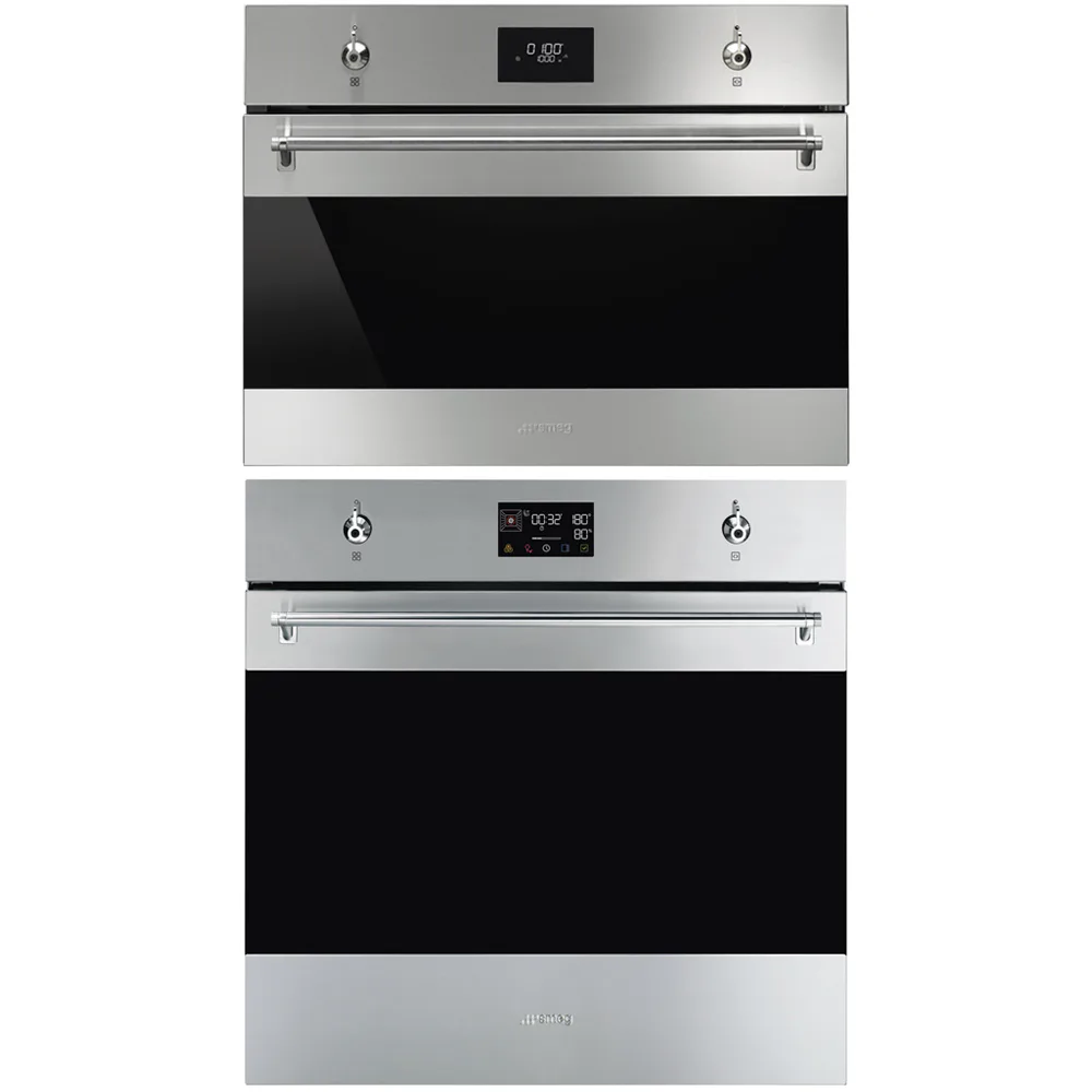 Ugn- och Mikropaket Smeg SO6302S3PX + SO4301M1X Ånga och Matlagningstermometer