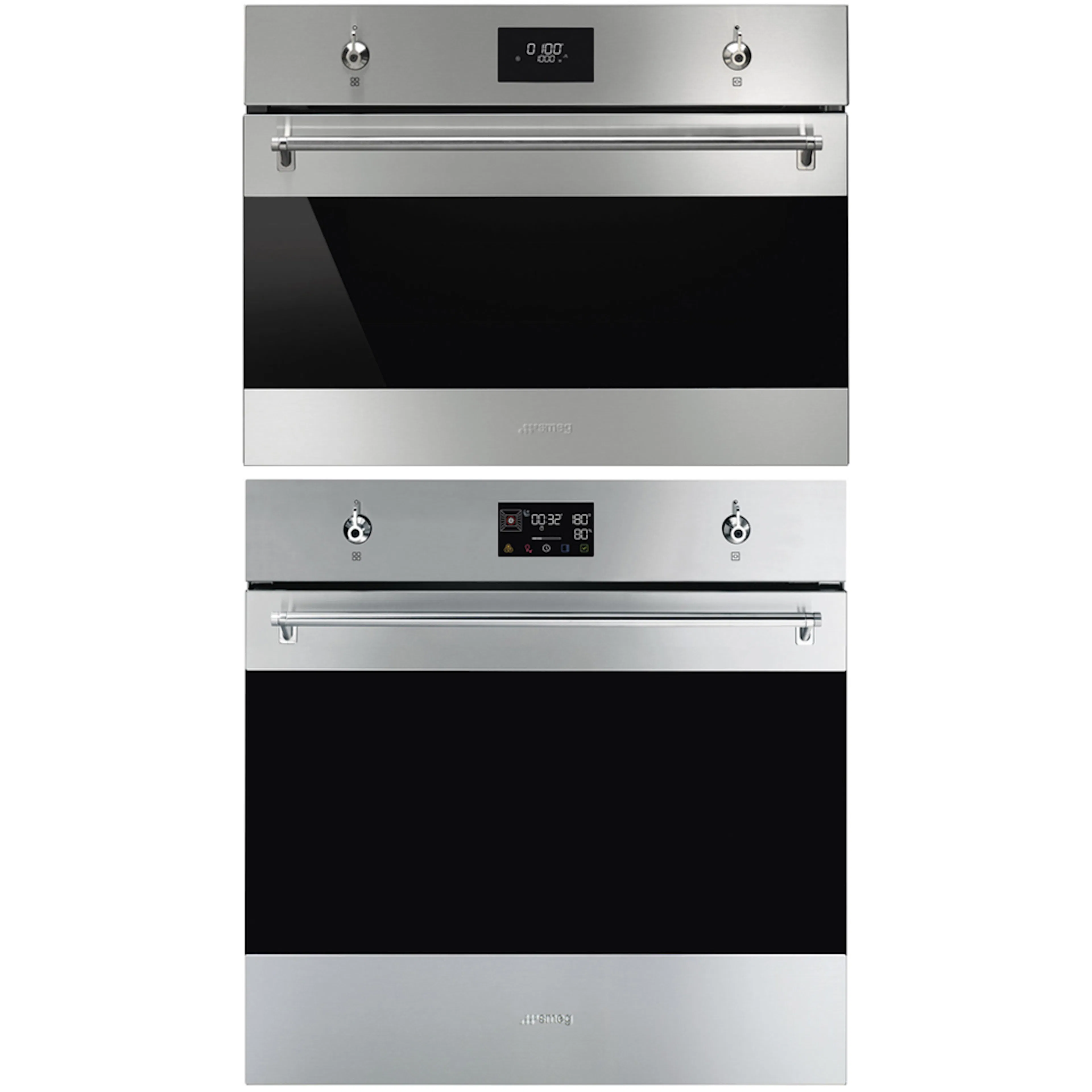 Ugn- och Mikropaket Smeg SO6302S3PX + SO4301M1X Ånga och Matlagningstermometer