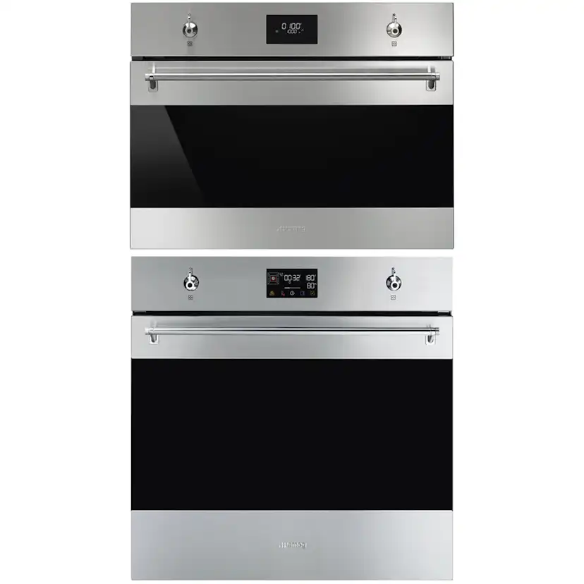 Ugn- och Mikropaket Smeg SO6302S3PX + SO4301M1X Ånga och Matlagningstermometer