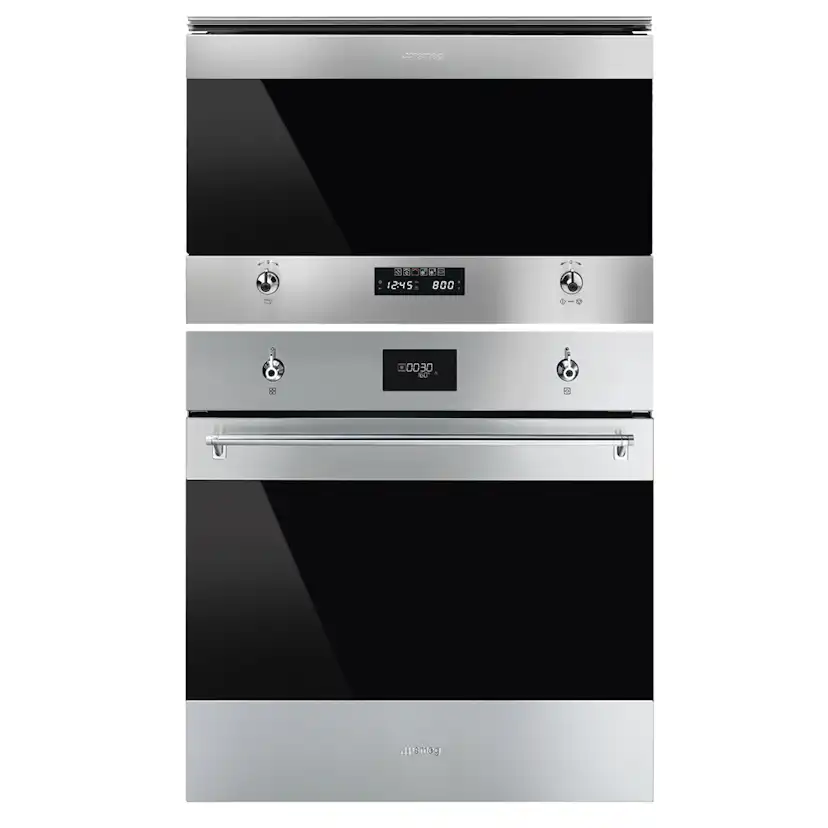 Ugn- och Mikropaket Smeg SFP6301TVX + MP322X1 Självrengörande Ugn