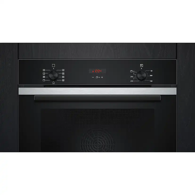 Ugn- och Mikropaket Siemens iQ300 HB234ABS3F + BF523LMB1 Rostfri med 3D hotAir Plus och ecoClean