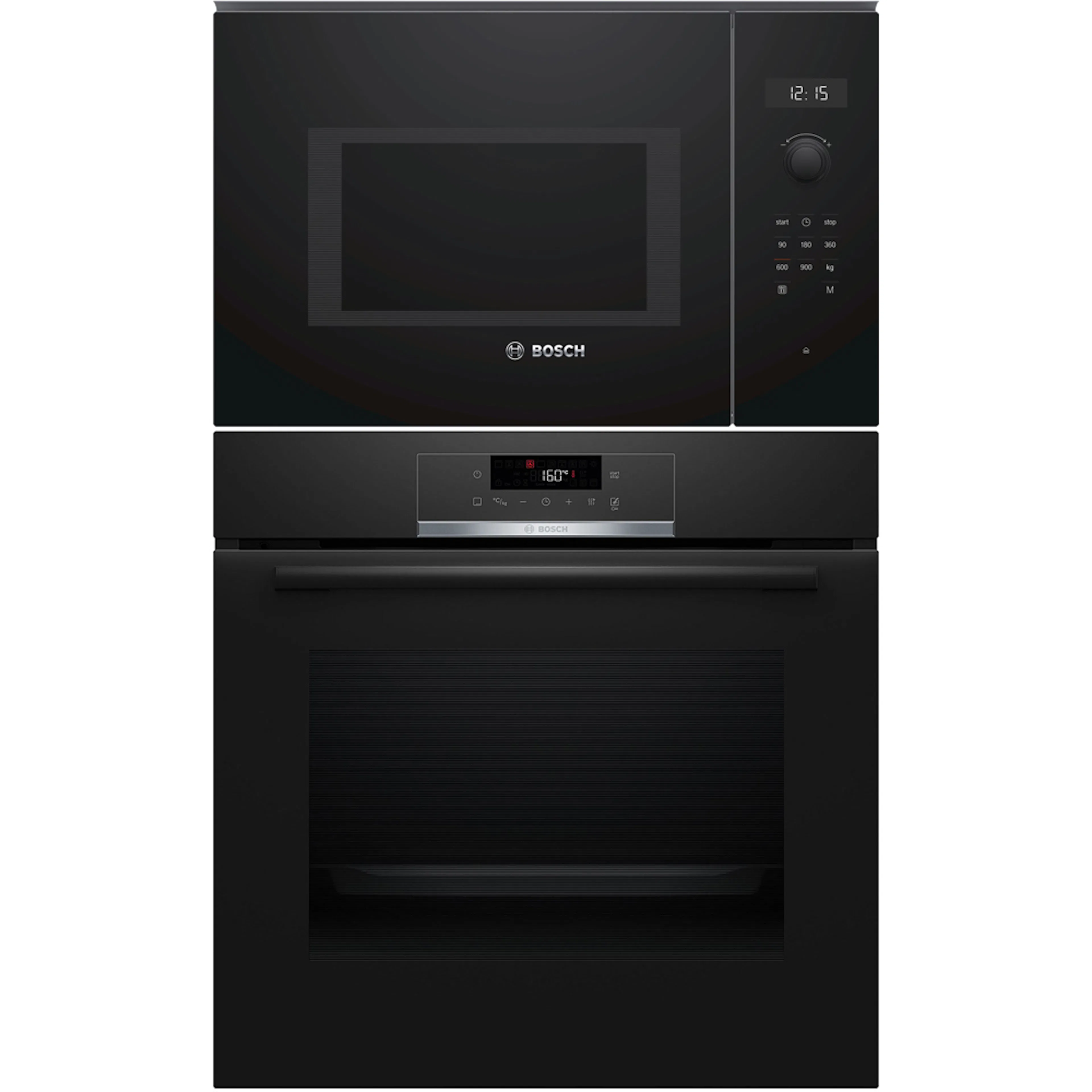 Ugn- och Mikropaket Bosch HBA571BB3 + BFL554MB0 För Högskåp