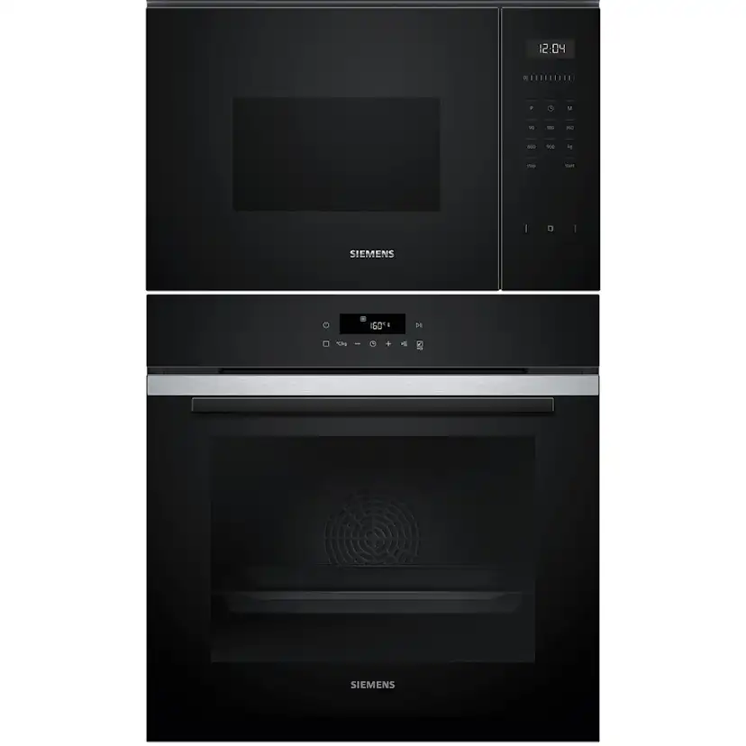 Ugn- och Mikropaket Siemens HB271ABS3 + BF525LMB1 Rostfri med Pyrolytisk Rengöring