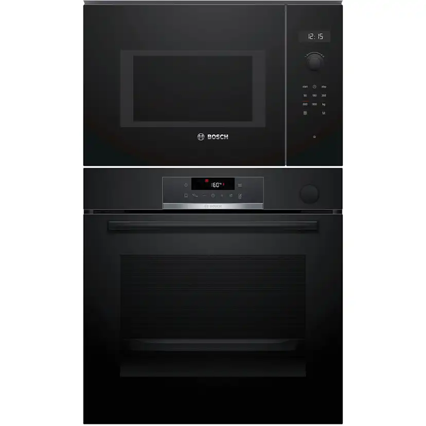 Ugn- och Mikropaket Bosch HRG532BB3 + BFL554MB0 För Högskåp