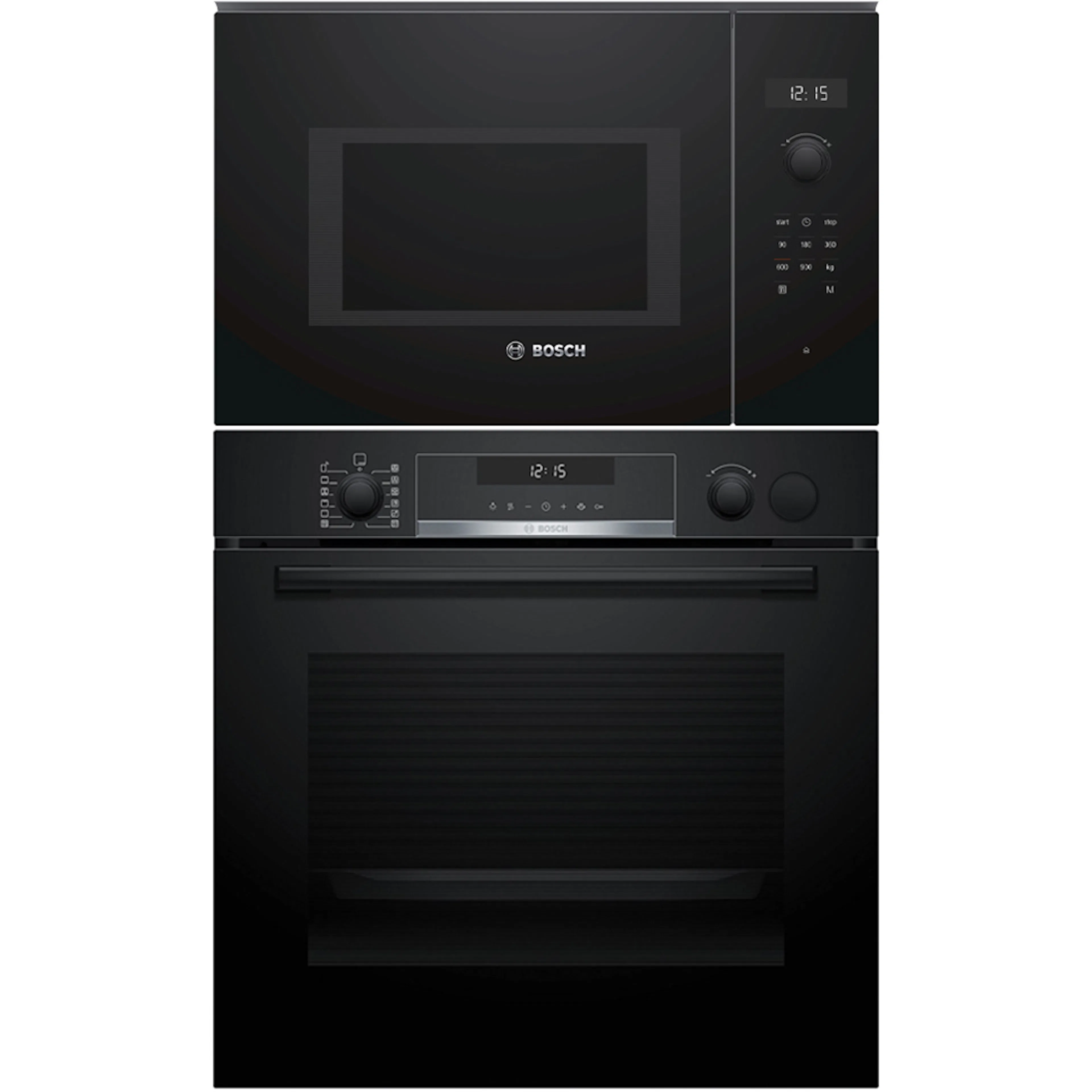 Ugn- och Mikropaket Bosch HRG578BB7 + BFL554MB0 För Högskåp