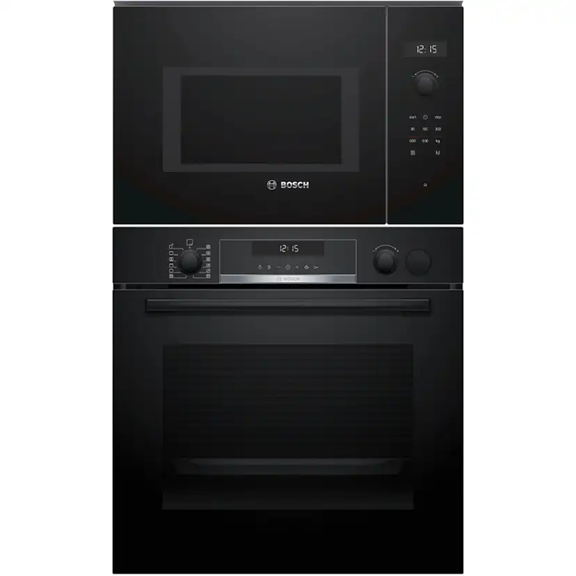 Ugn- och Mikropaket Bosch HRG578BB7 + BFL554MB0 För Högskåp