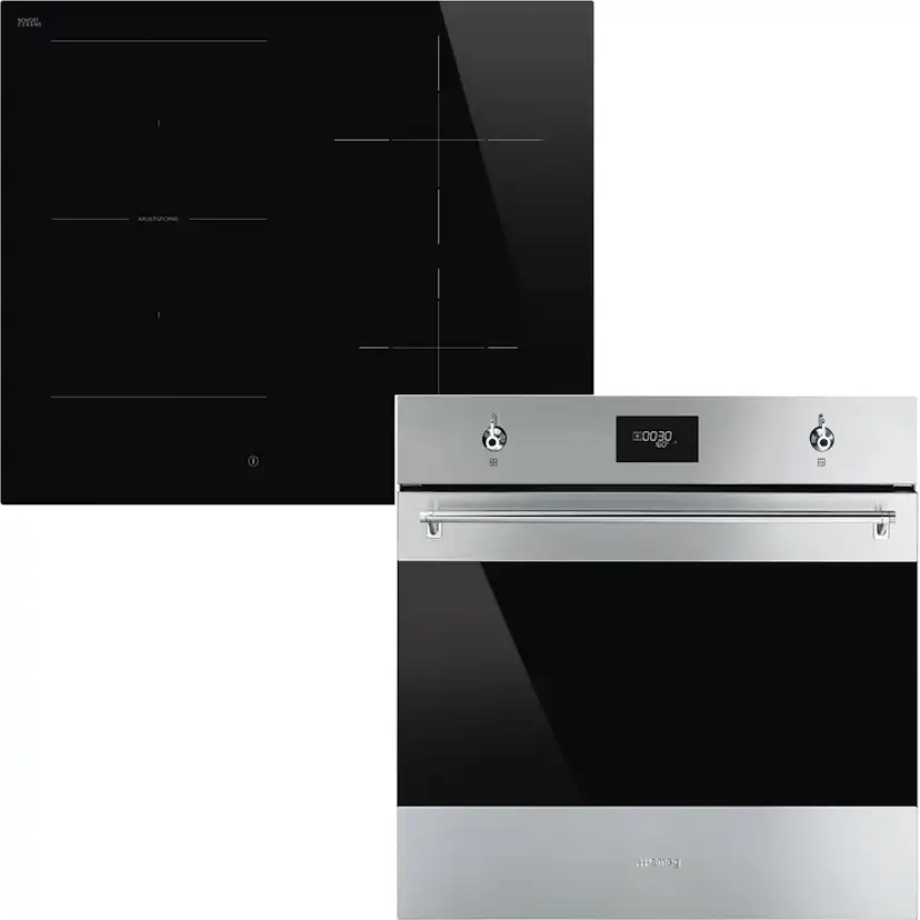Ugn- & Hällpaket Smeg - SF6301TVX + SI1M4644D, Rostfri