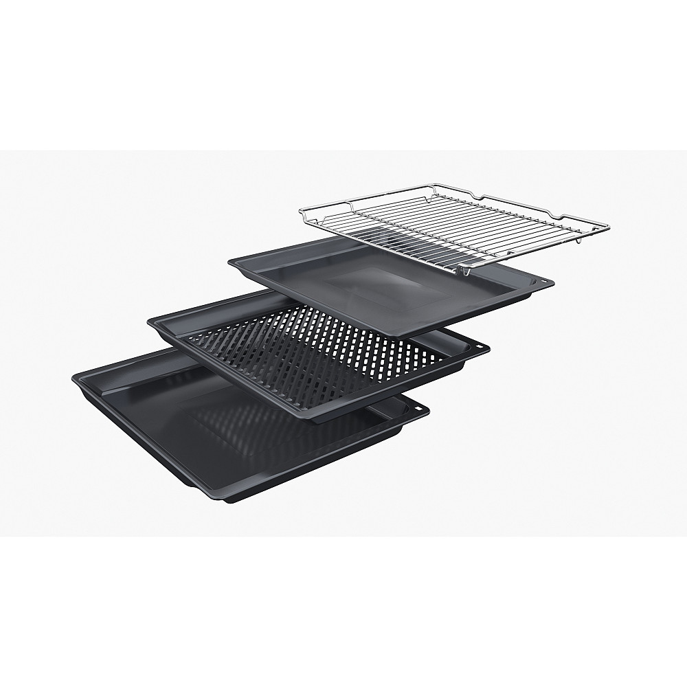 Ugn och Mikro Siemens iQ300 HR532GBS3 + iQ500 BF555LMB1 Med Ångfunktion och Air Fry