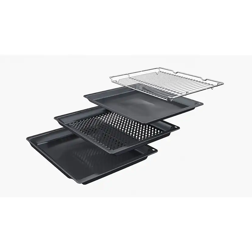 Ugn och Mikro Siemens iQ300 HR532GBS3 + iQ500 BF555LMB1 Med Ångfunktion och Air Fry