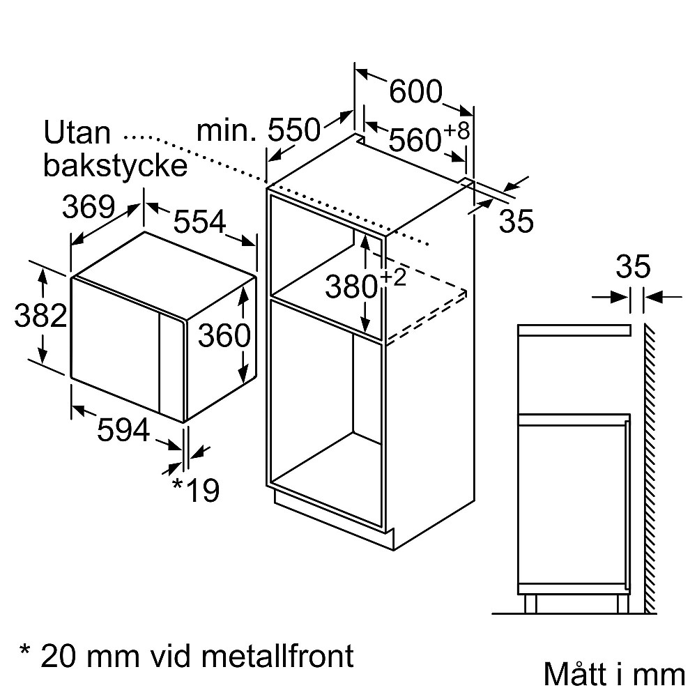 Ugn och Mikro Siemens iQ300 HR532GBS3 + iQ500 BF555LMB1 Med Ångfunktion och Air Fry