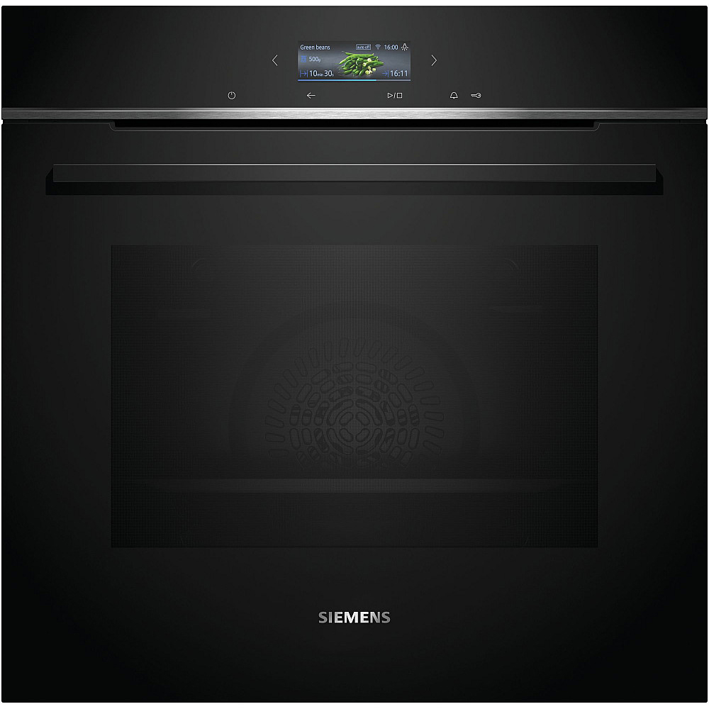 Ugn och Mikro Siemens iQ700 HB772A1B1 + BF722R1B1 Med Pyrolys Rengöring För Inbyggnad