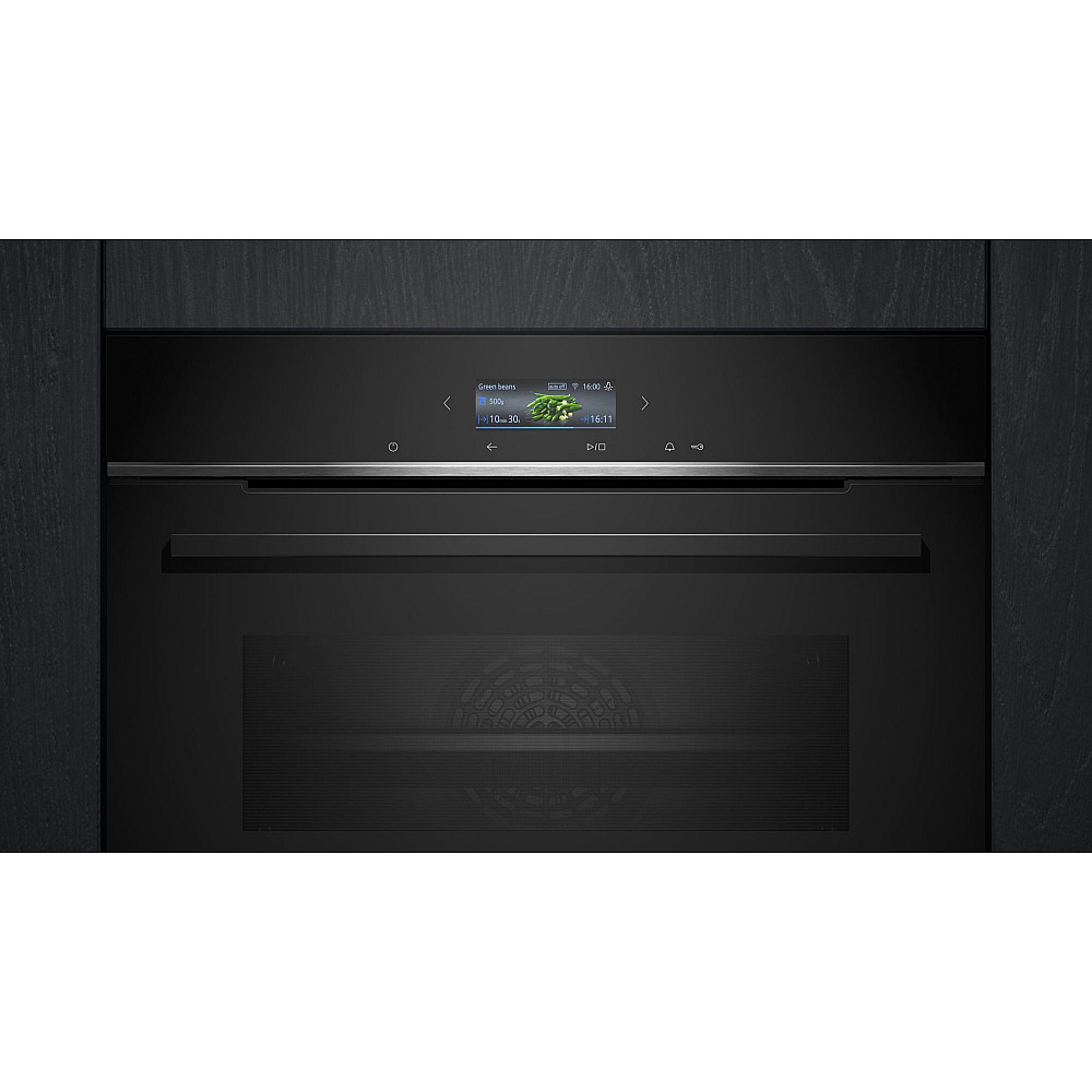 Ugn och Mikro Siemens iQ700 HB772A1B1 + BF722R1B1 Med Pyrolys Rengöring För Inbyggnad