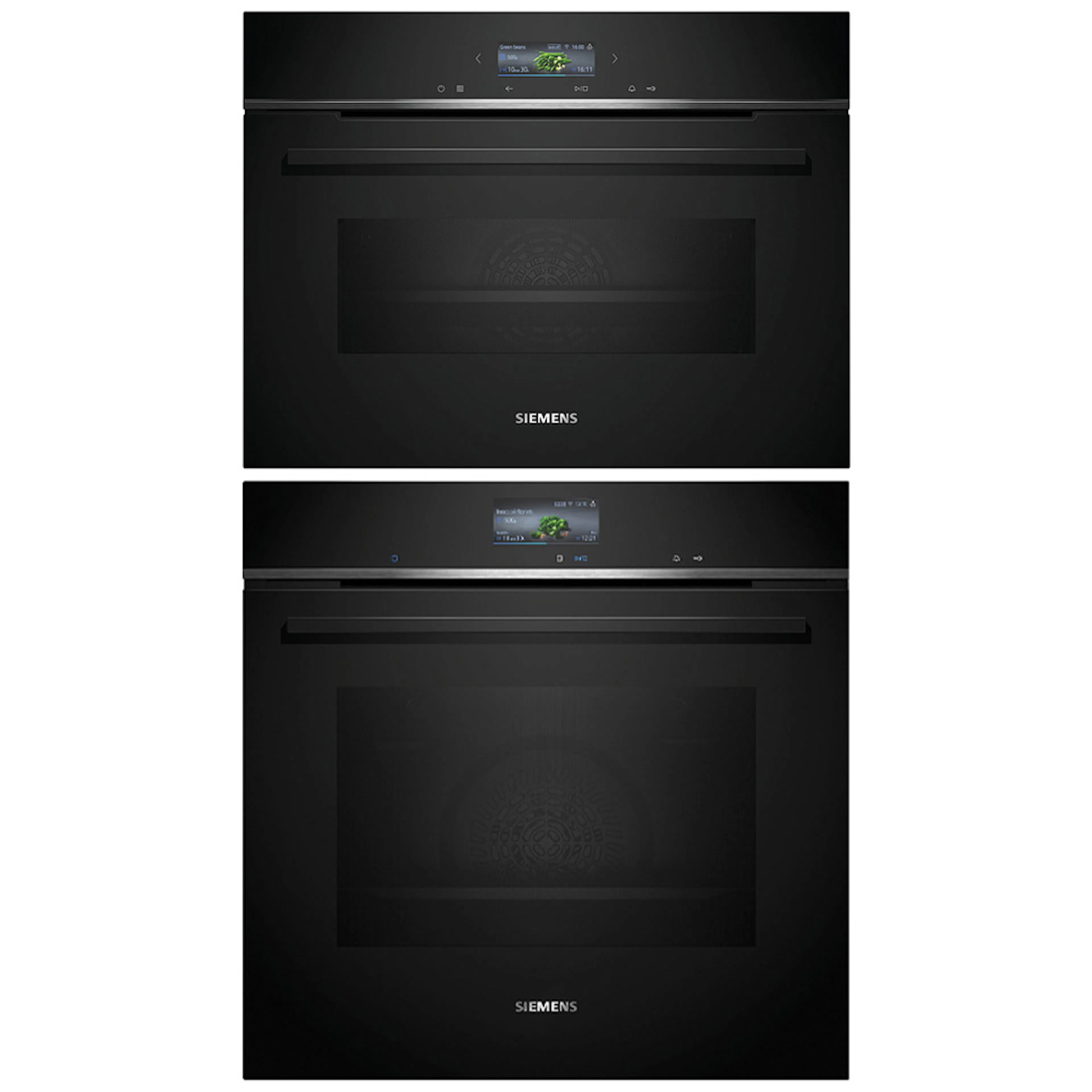 Ugn och Mikro Siemens iQ700 HB776G3B2S + CM724G1B1 Kompaktugn Svart