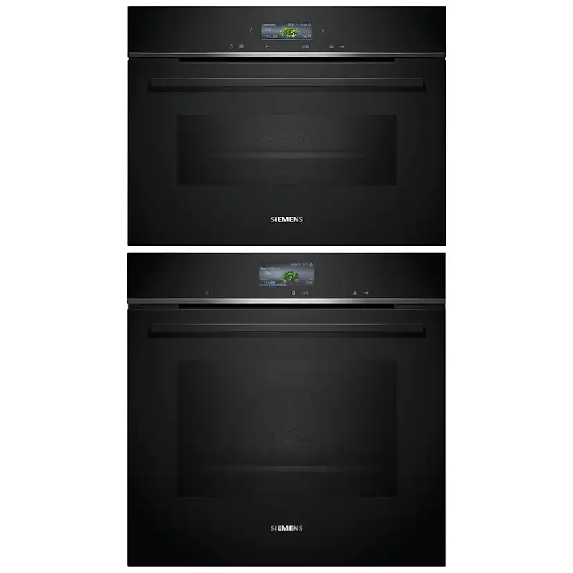 Ugn och Mikro Siemens iQ700 HB776G3B2S + CM724G1B1 Kompaktugn Svart