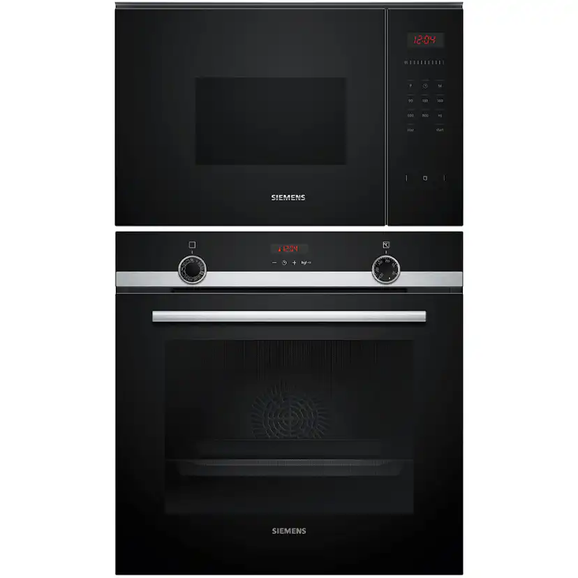 Ugn och Mikro Siemens iQ300 HQ574AER3 + BF523LMB1 Inbyggnadsugn Med Ångfunktion Svart
