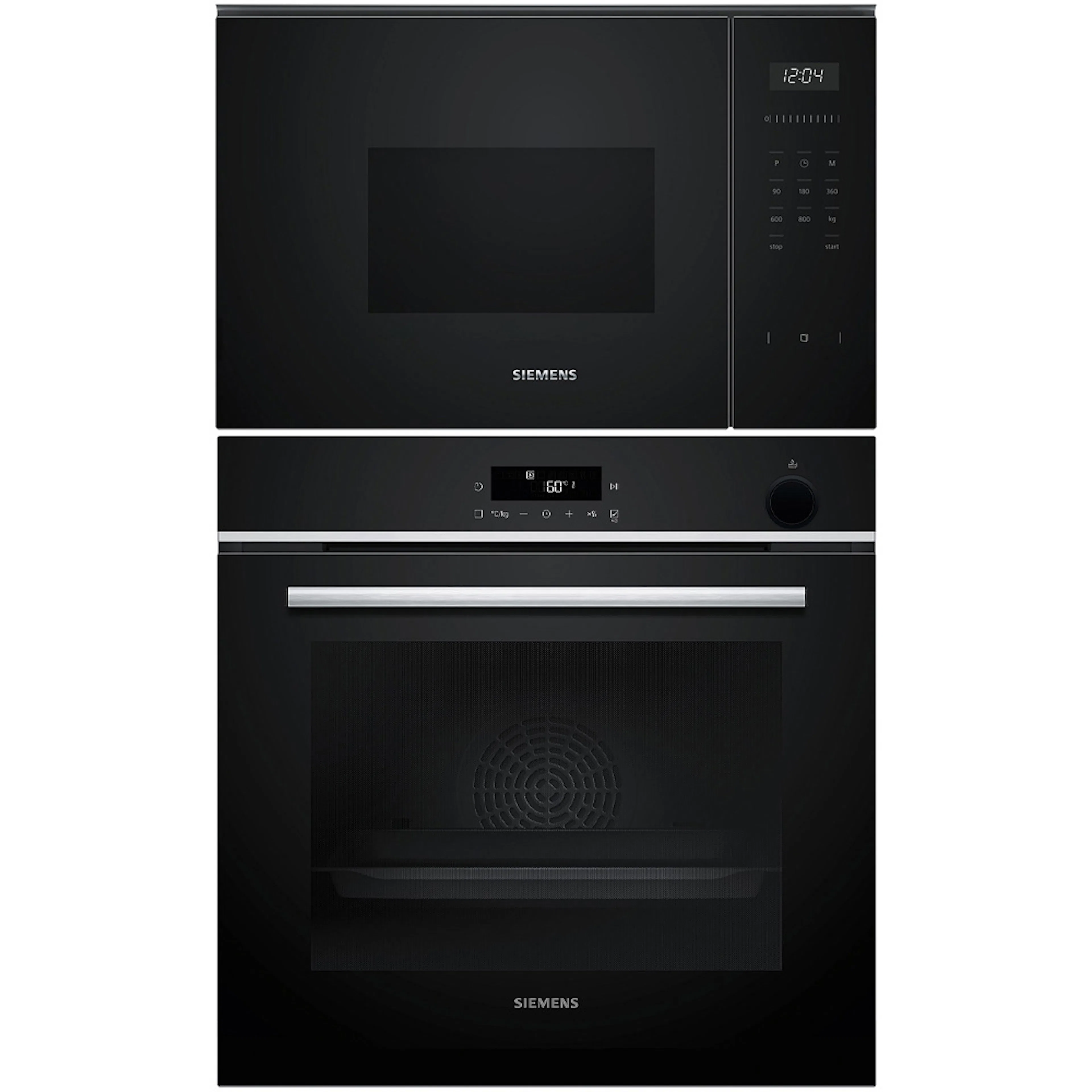 Ugn och Mikro Siemens iQ300 HR532GBS3 + iQ500 BF525LMB1 Svart