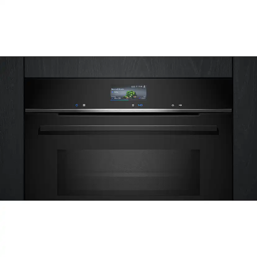Ugn och Mikro Siemens iQ700 HM736G1B1 + CE732GXB1 Kombiugn Med Mikro För Inbyggnad Svart