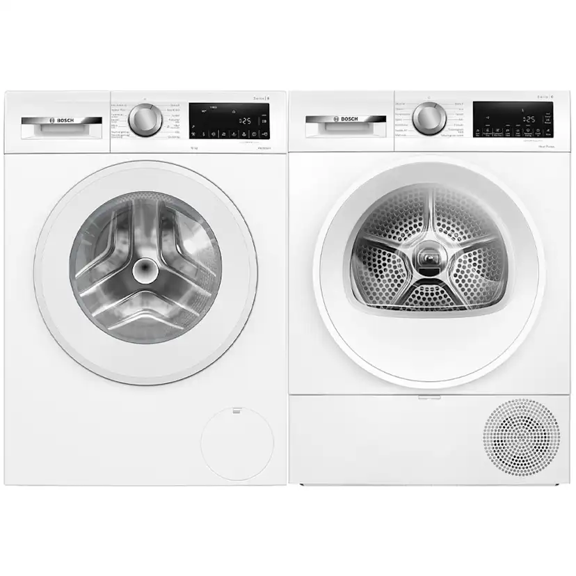 Tvättmaskin och Torktumlare Bosch Serie 6 WGG254ZASN + WQG2420ASN Vit