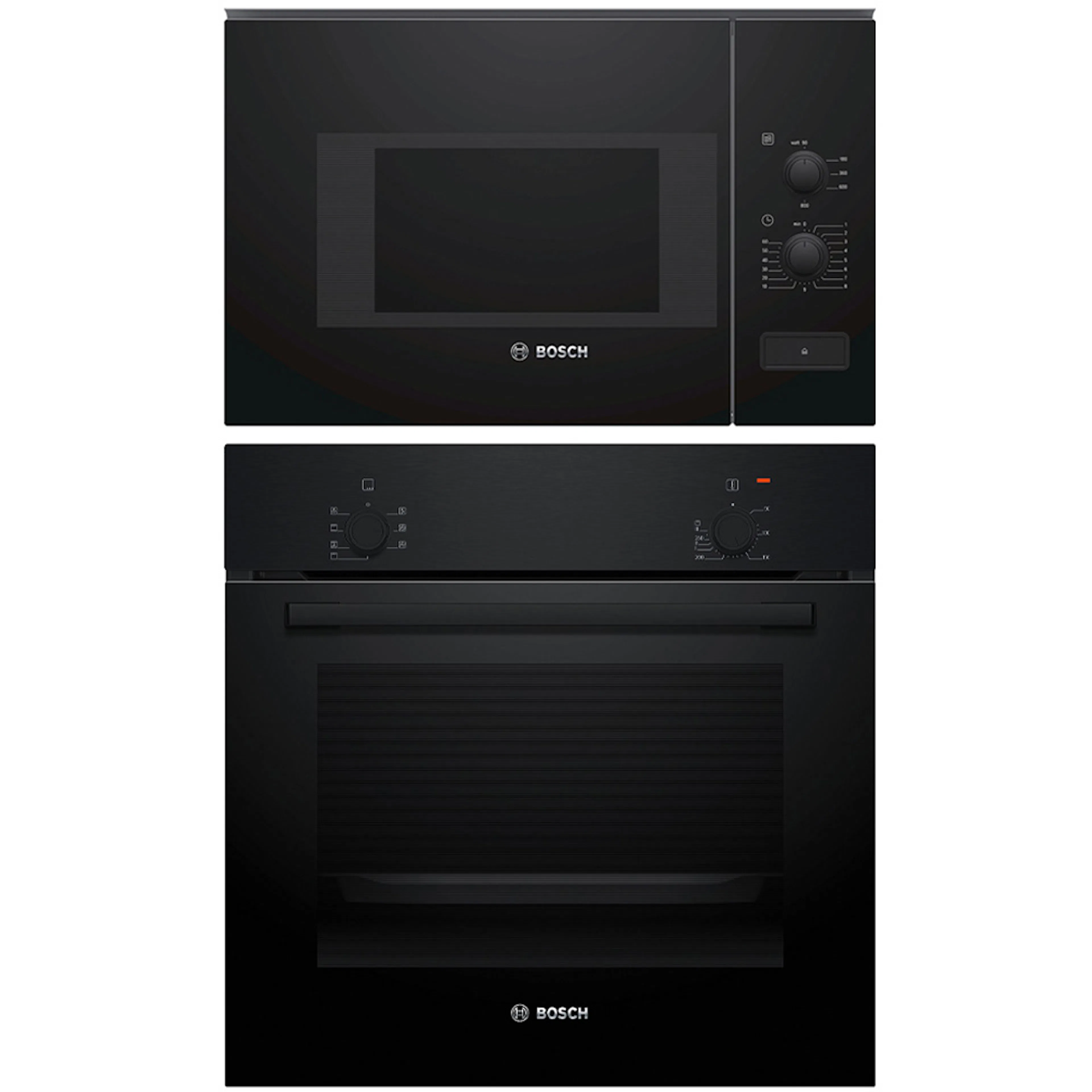 Ugn och Mikro Bosch HBF010BA1 + BFL520MB0 Serie 2 & 4 Svart