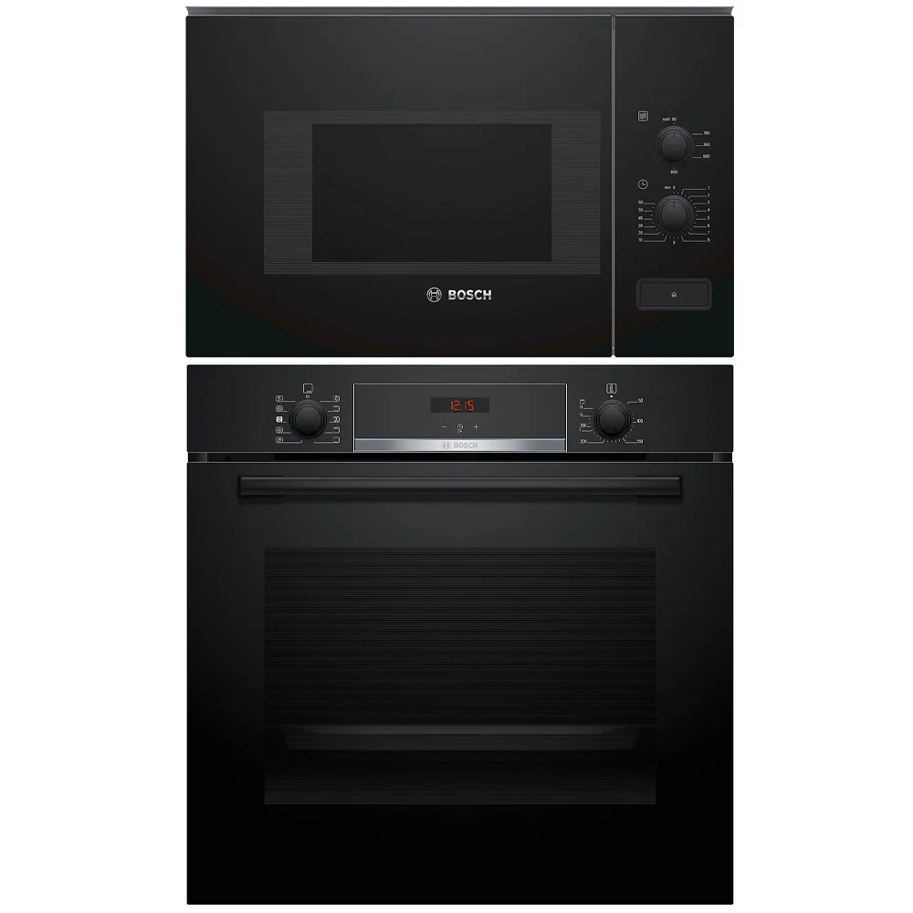 Ugn och Mikro Bosch HQA534BB3 + BFL520MB0 Svart