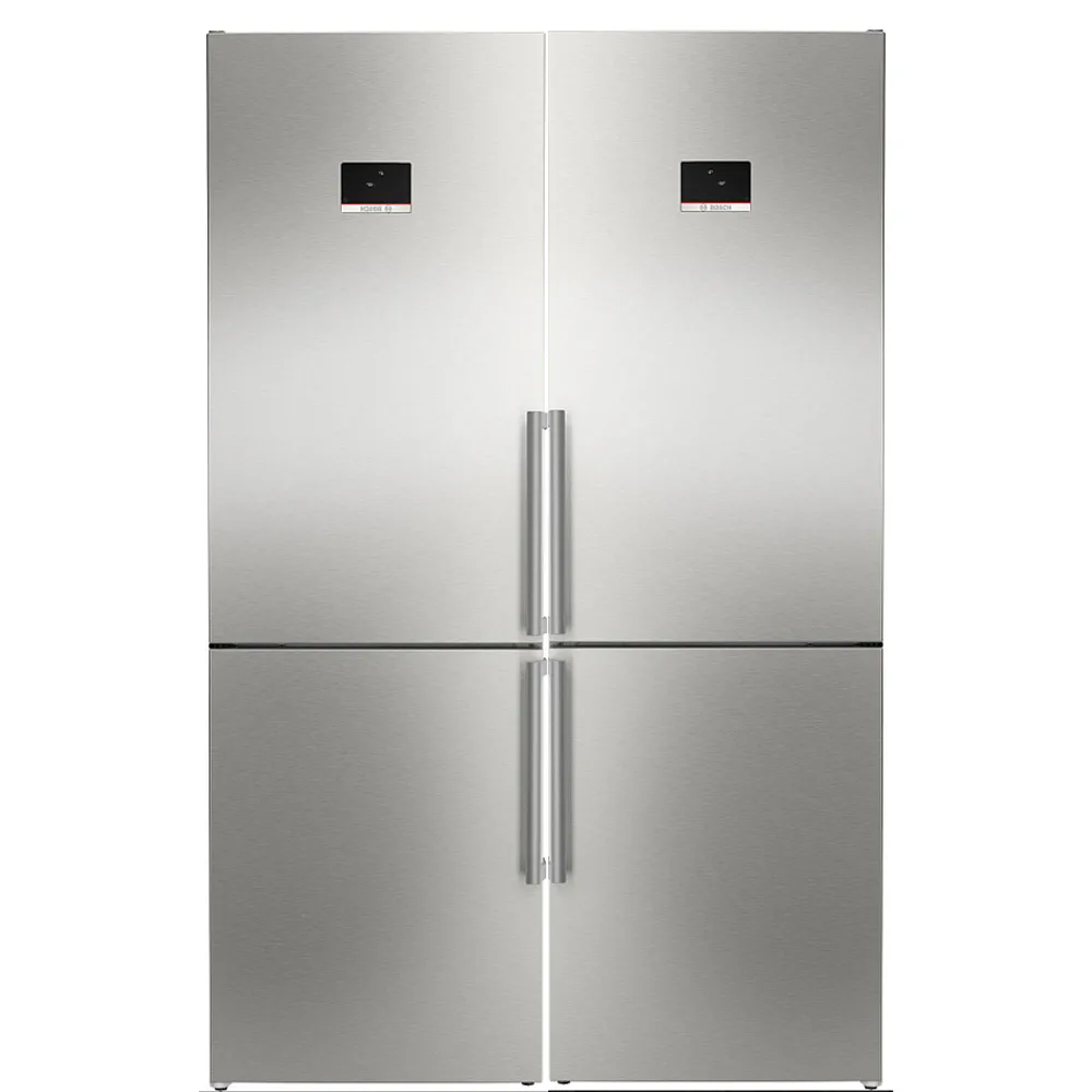 Kombiskåp Kyl/frys Bosch 2 st KGN367ICT Serie 4 186cm Otroligt Tysta Rostfri
