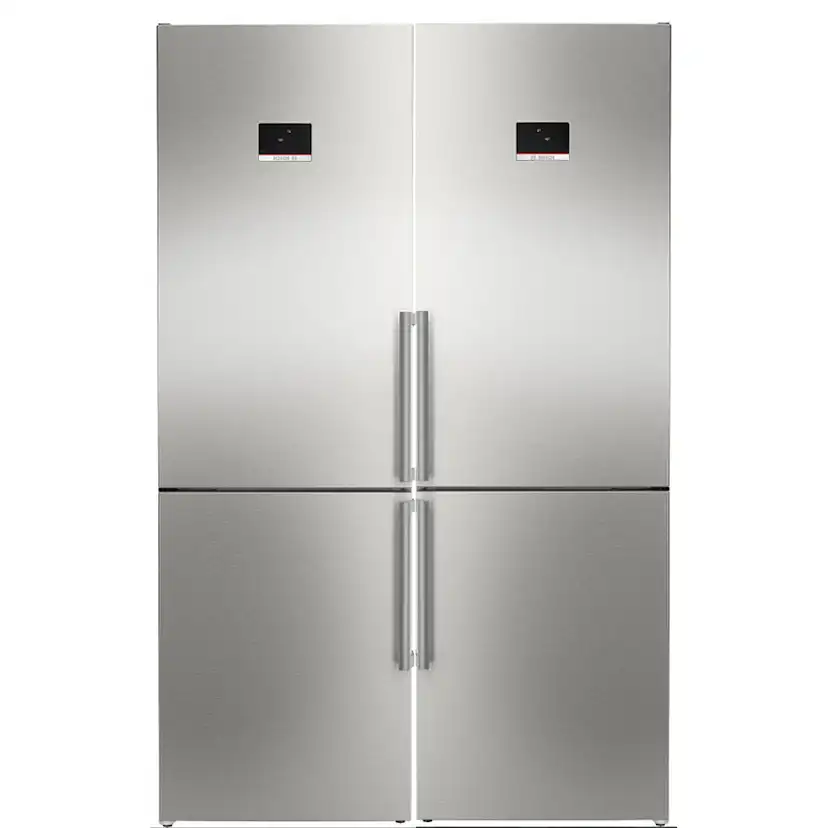Kombiskåp Kyl/frys Bosch 2 st KGN367ICT Serie 4 186cm Otroligt Tysta Rostfri