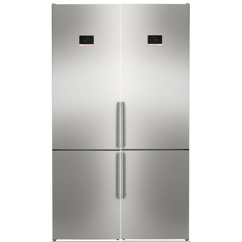 Kombiskåp Kyl/frys BOSCH 2 st KGN397ICT Serie 4 203cm Energiklass C Rostfritt Stål