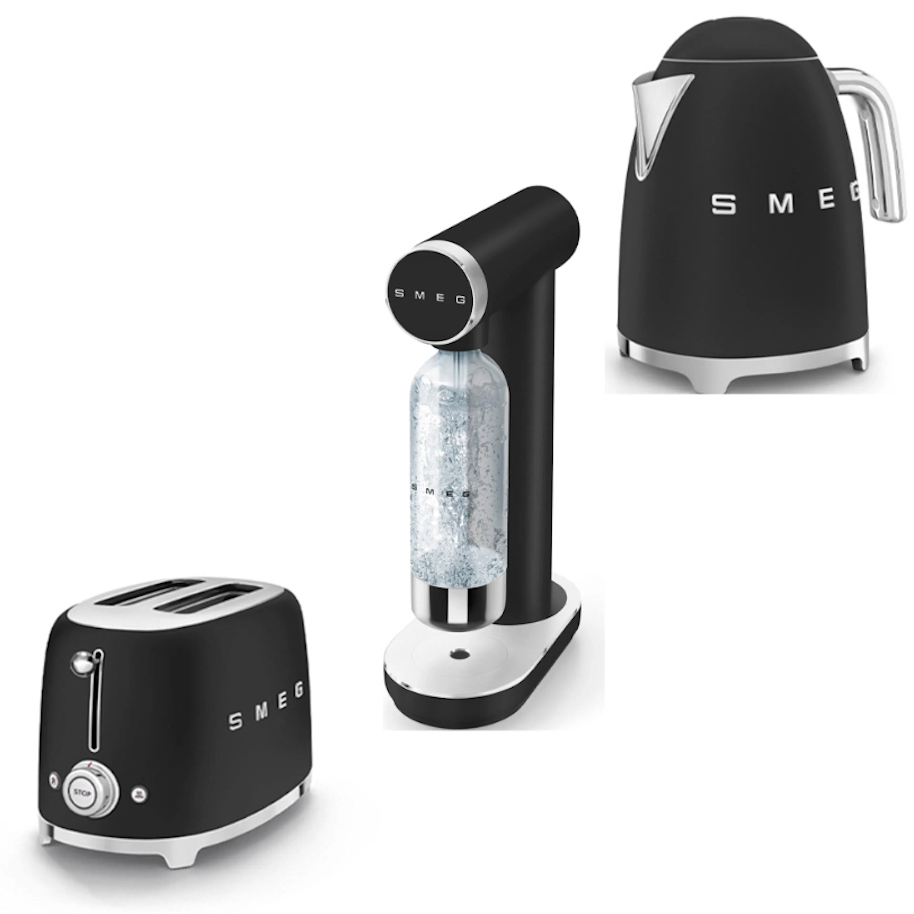 Brödrost, Vattenkokare och Kolsyremaskin Smeg Svart