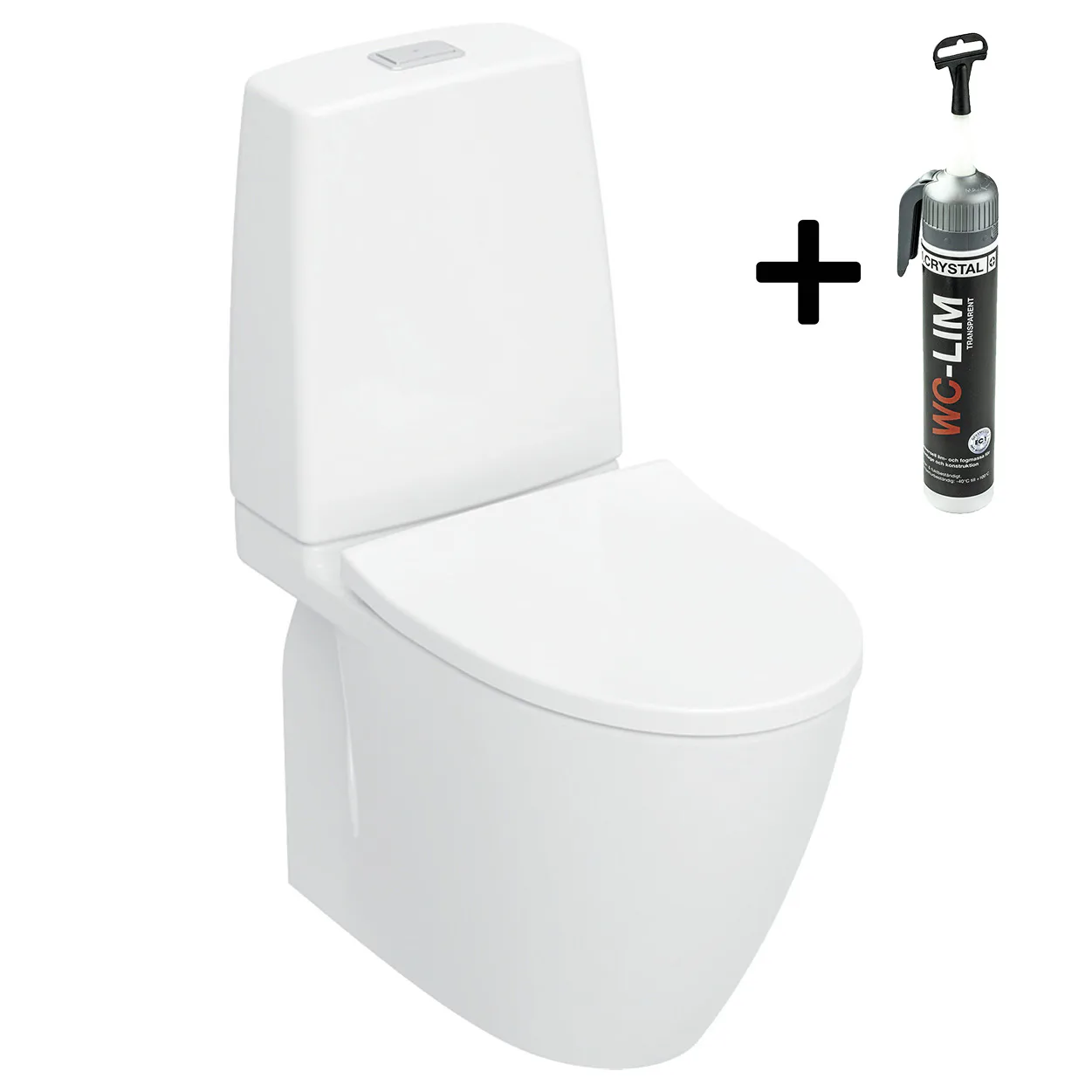 Toalettstol Ifö Vinta Art Rimfree Turboflush med WC-Lim
