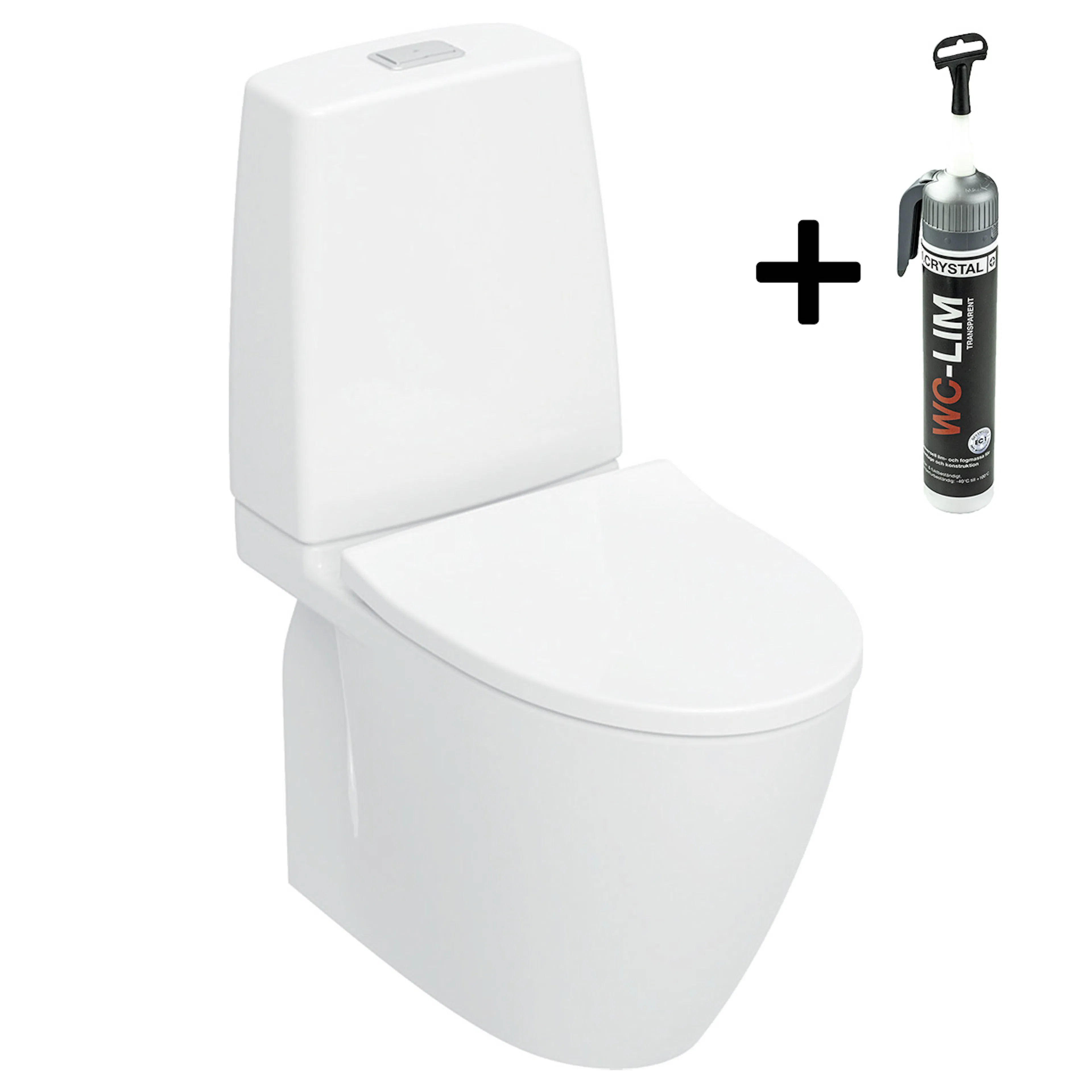 Toalettstol Ifö Vinta Art Rimfree Turboflush med WC-Lim