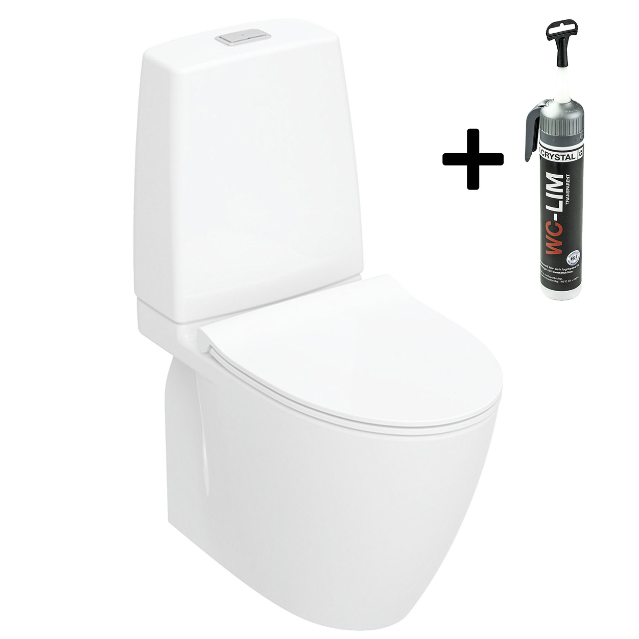 Toalettstol Ifö Spira Art 6250 Turboflush med WC-Lim