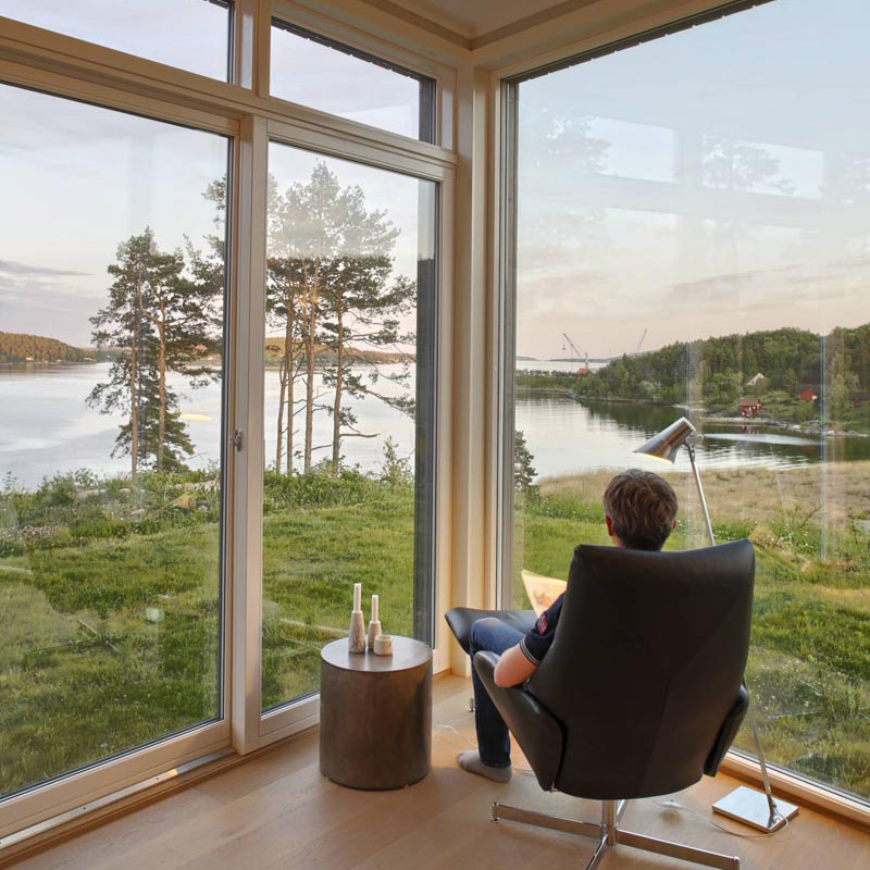 Fast Fönster NorDan Svanenmärkt för Skjutparti NTech Aluminium